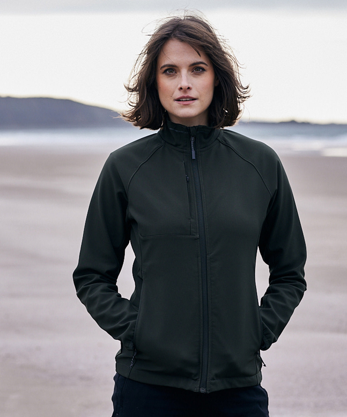 Carbon Grey - Expert women’s Basecamp softshell jacket - GarmentEmbroidery