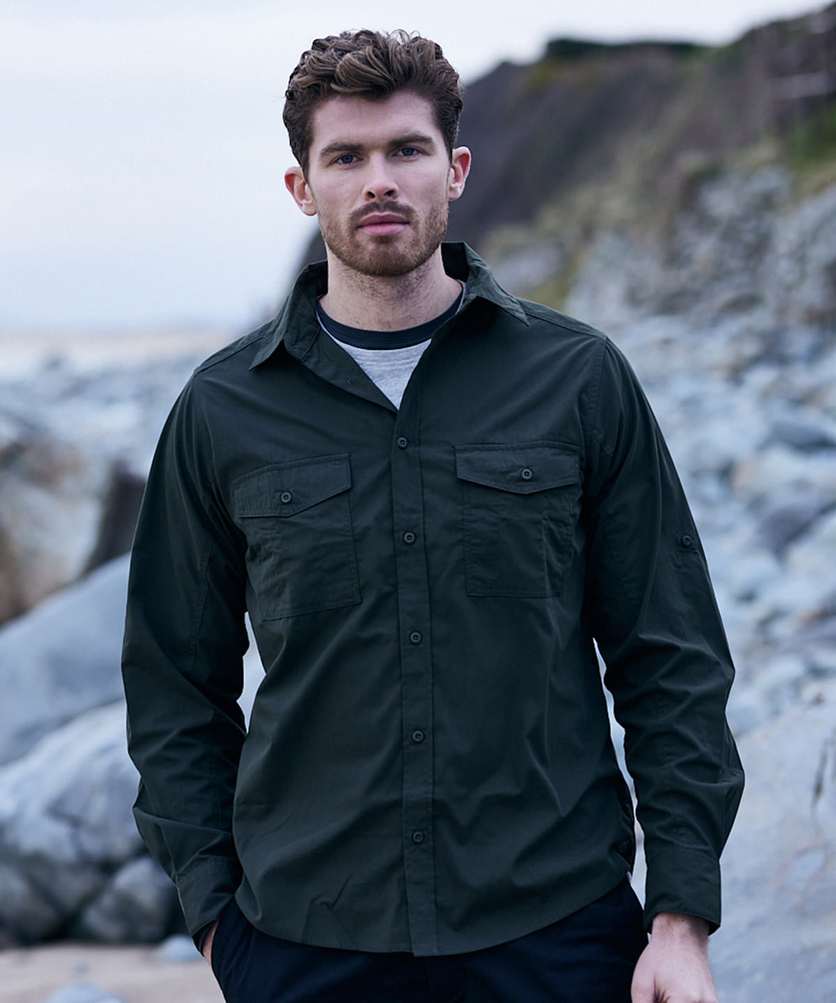 Pebble - Expert Kiwi long-sleeved shirt - GarmentEmbroidery