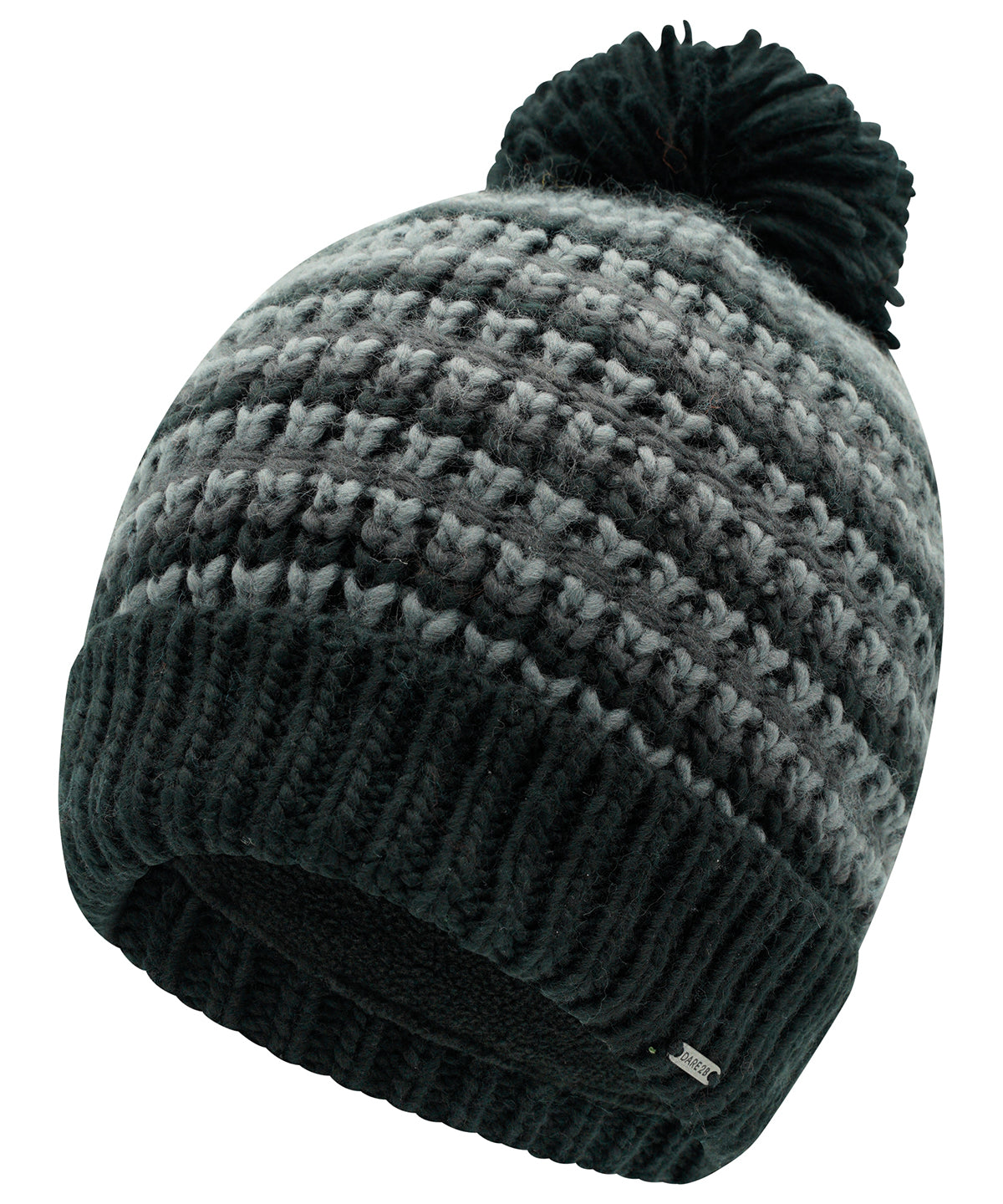 Black/Ebony Grey - Headstart fleece- lined beanie - GarmentEmbroidery