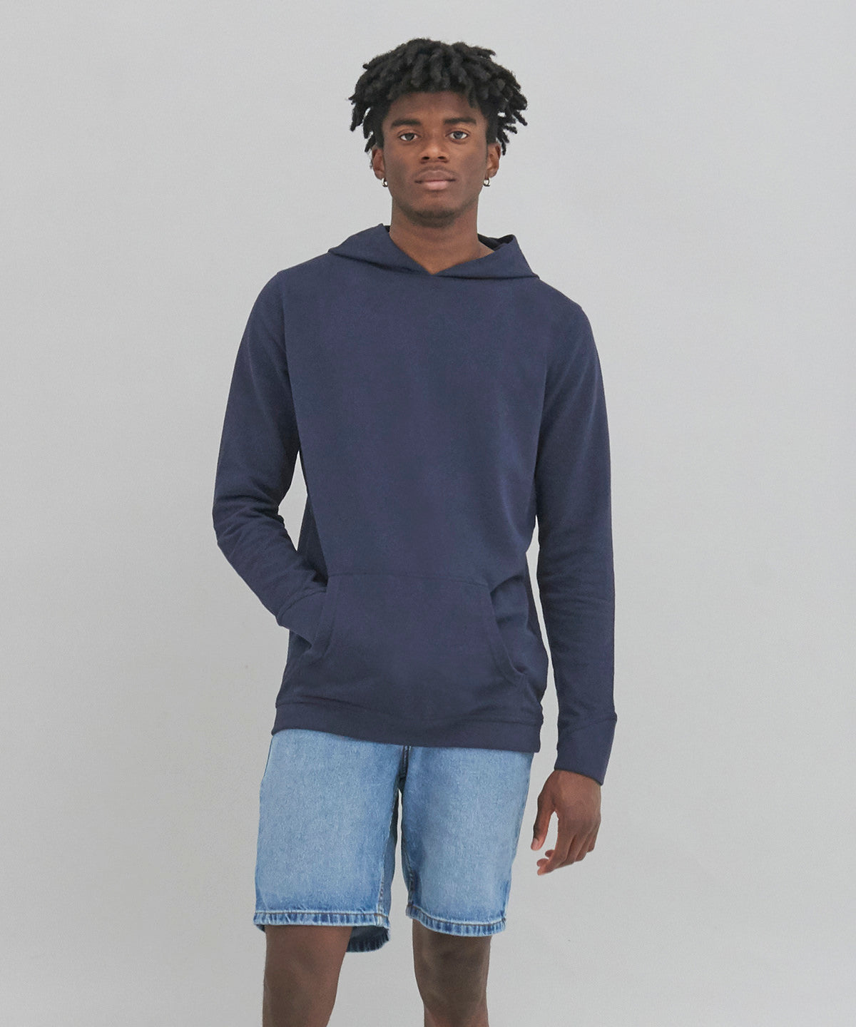 Ink Blue - Lusaka regen hoodie - GarmentEmbroidery