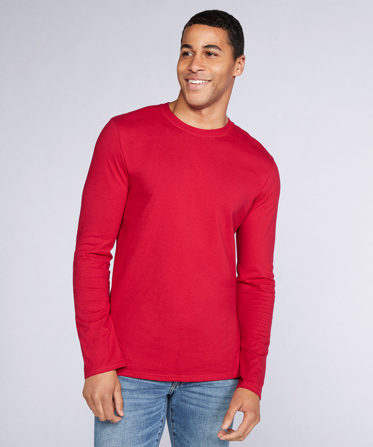 Red - Softstyle™ long sleeve t-shirt - GarmentEmbroidery