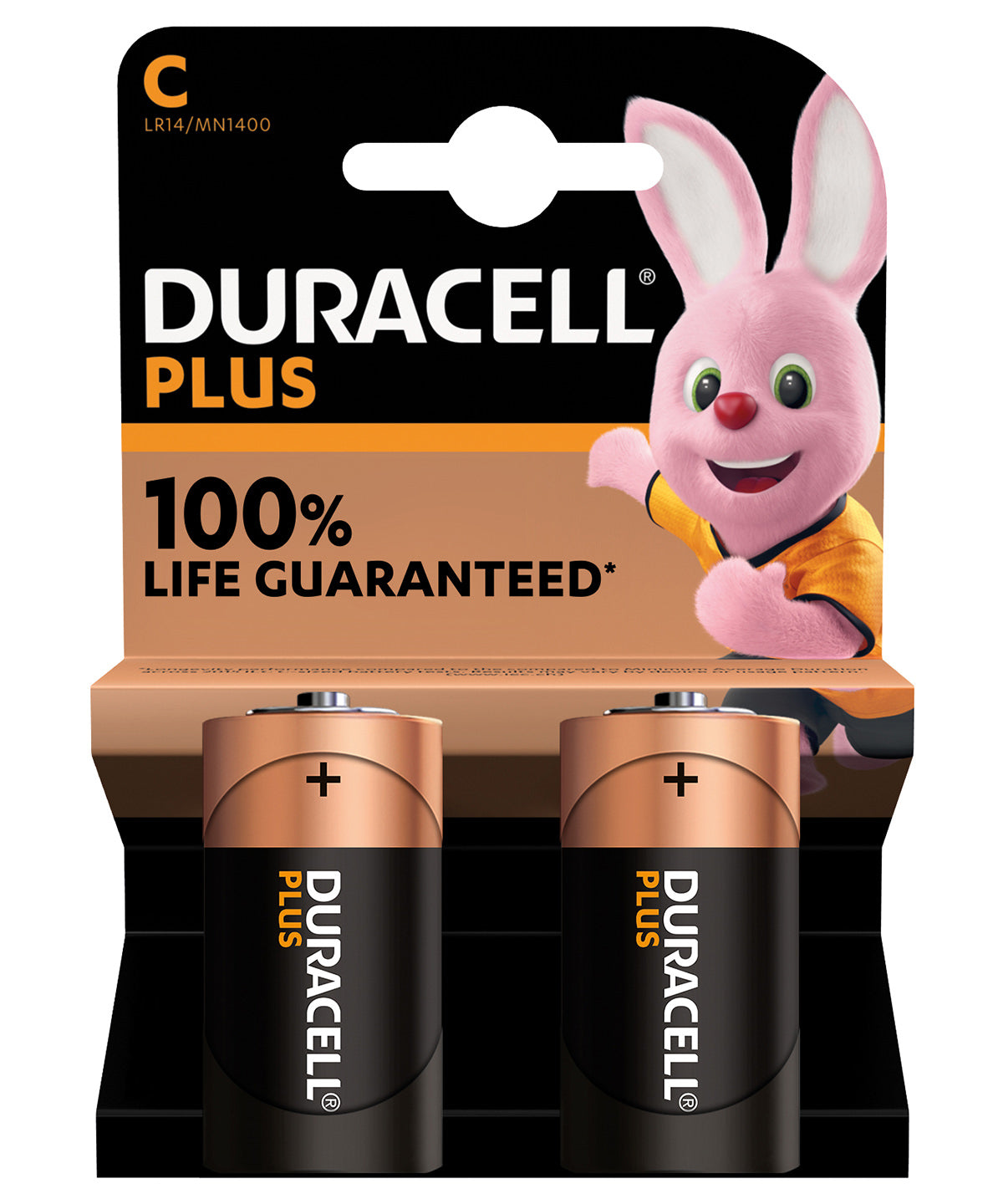 Duracell Plus Power C batteries 2-pack