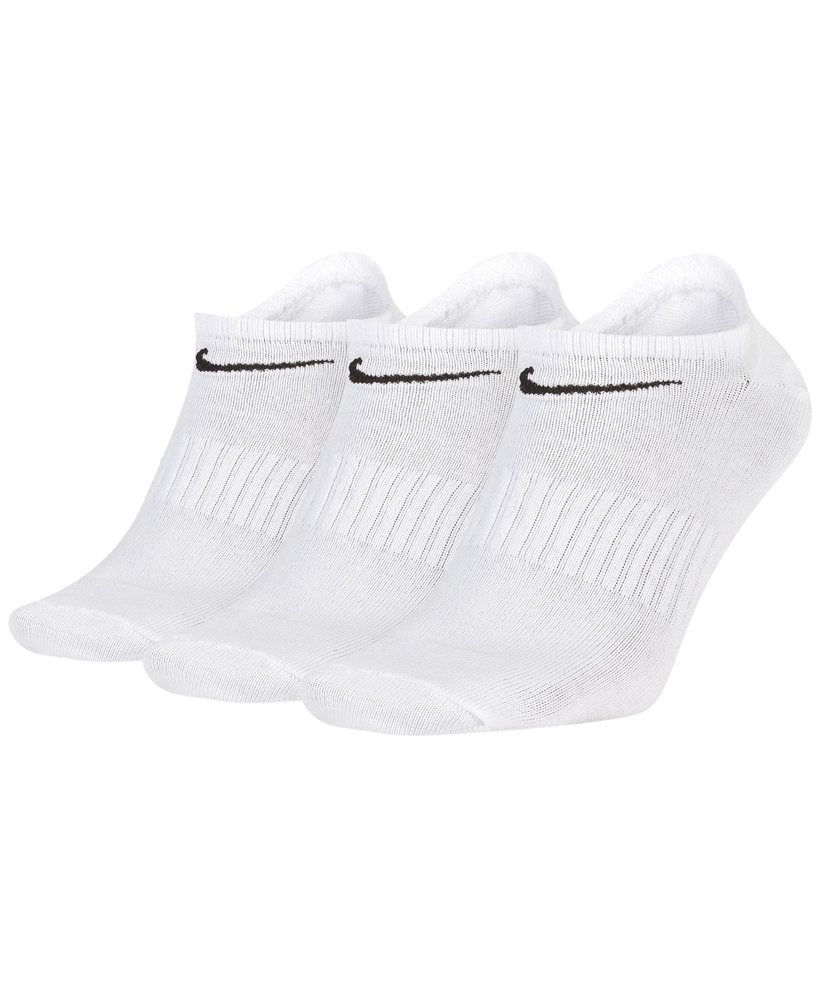 Black - Nike everyday lightweight no-show sock (3 pairs) - GarmentEmbroidery