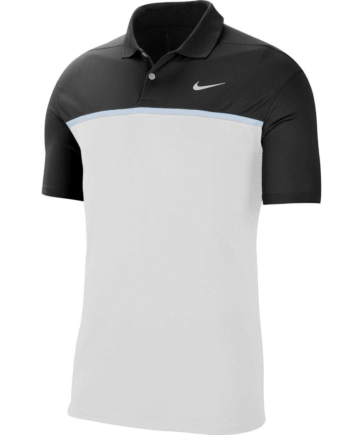 White/Pure Platinum/Black - Nike dry victory polo CB - GarmentEmbroidery