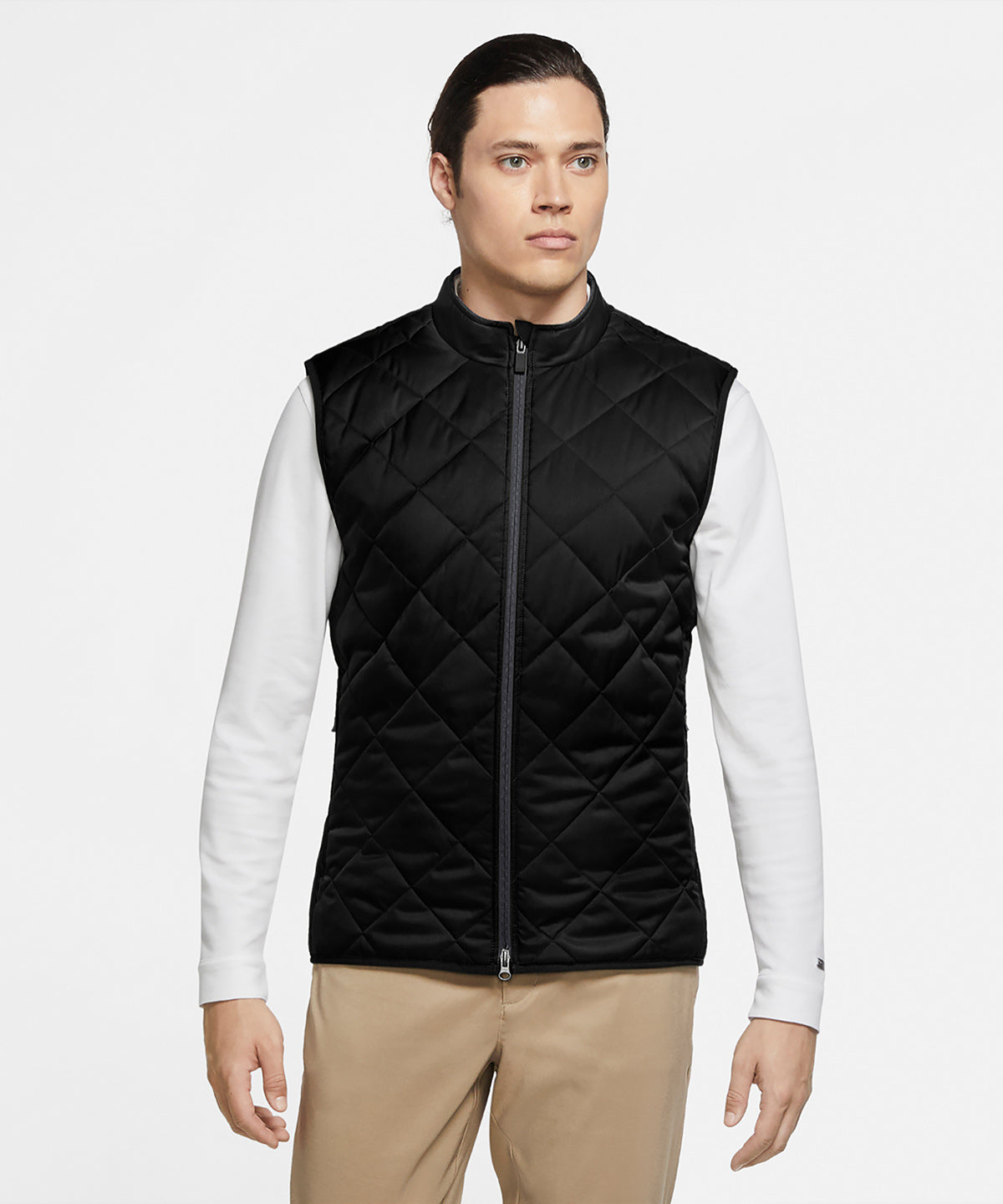 Black/Dark Smoke Grey/Dark Smoke Grey - Reversible golf vest - GarmentEmbroidery