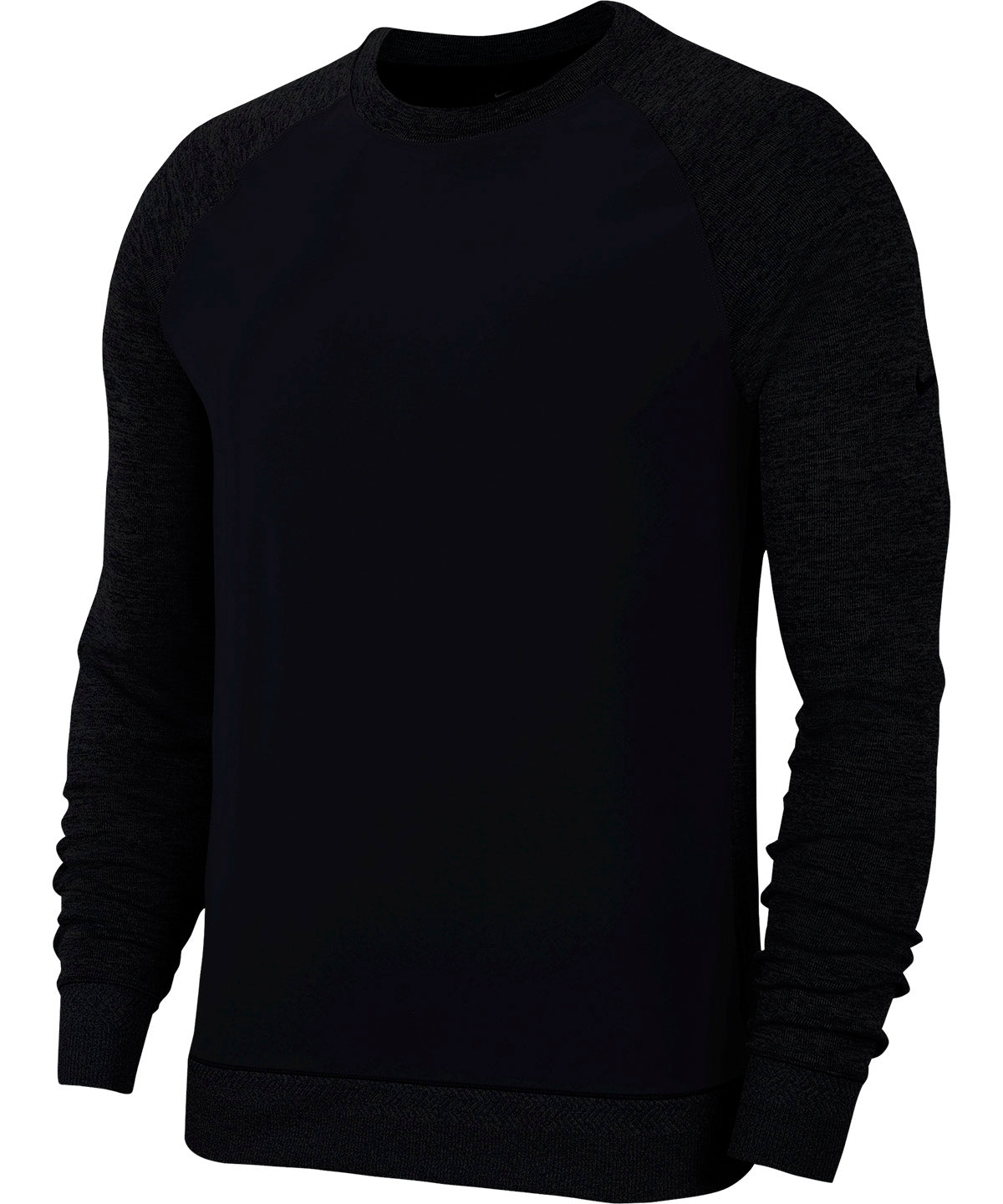 Black - Dri-FIT player long sleeve golf crew - GarmentEmbroidery