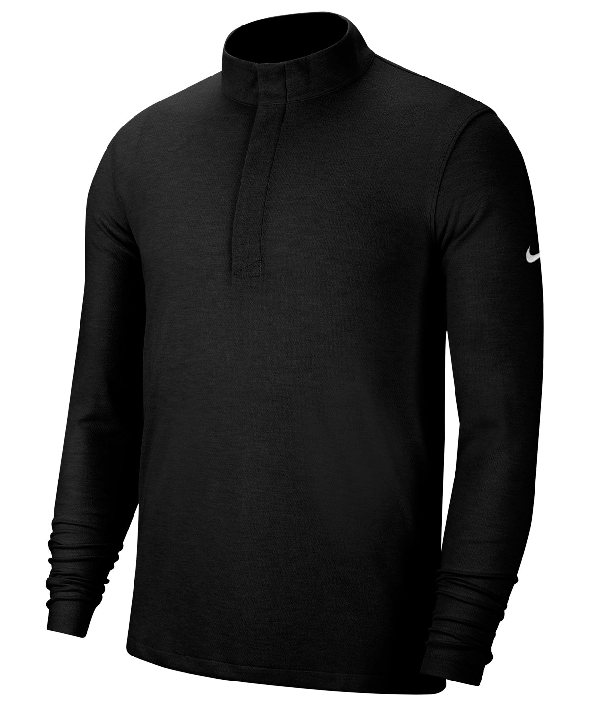 Black/Black/White - Nike Dry victory half zip top - GarmentEmbroidery