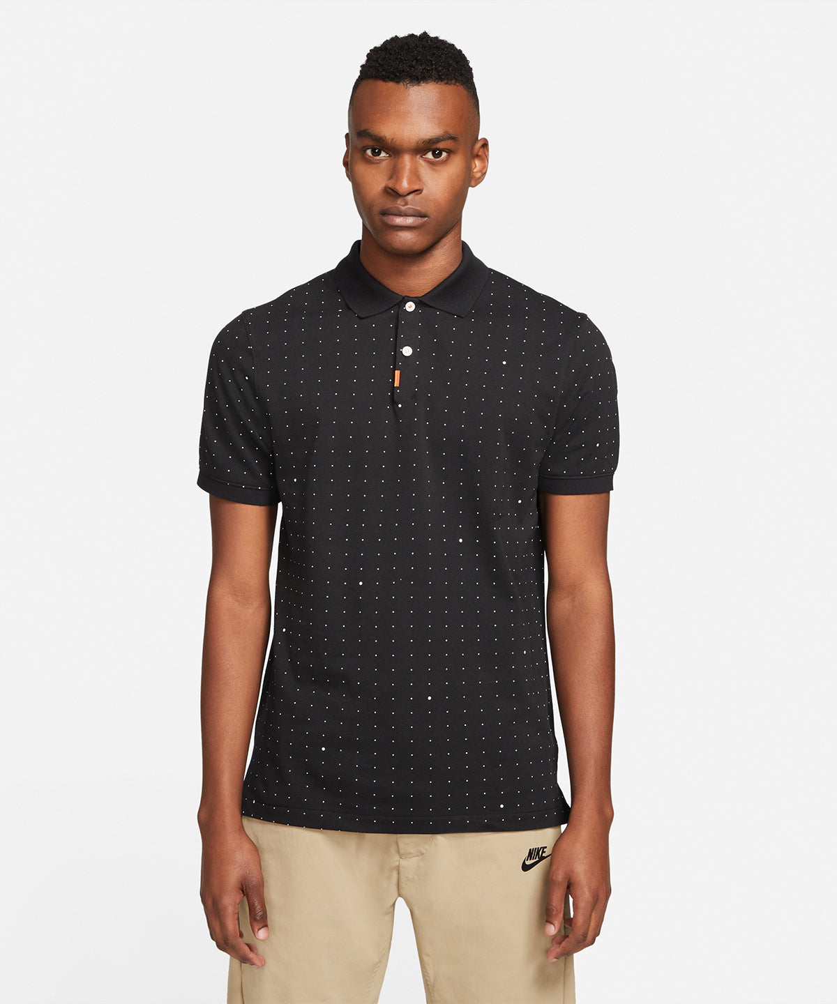 Black - The Nike polo golf space dot slim - GarmentEmbroidery