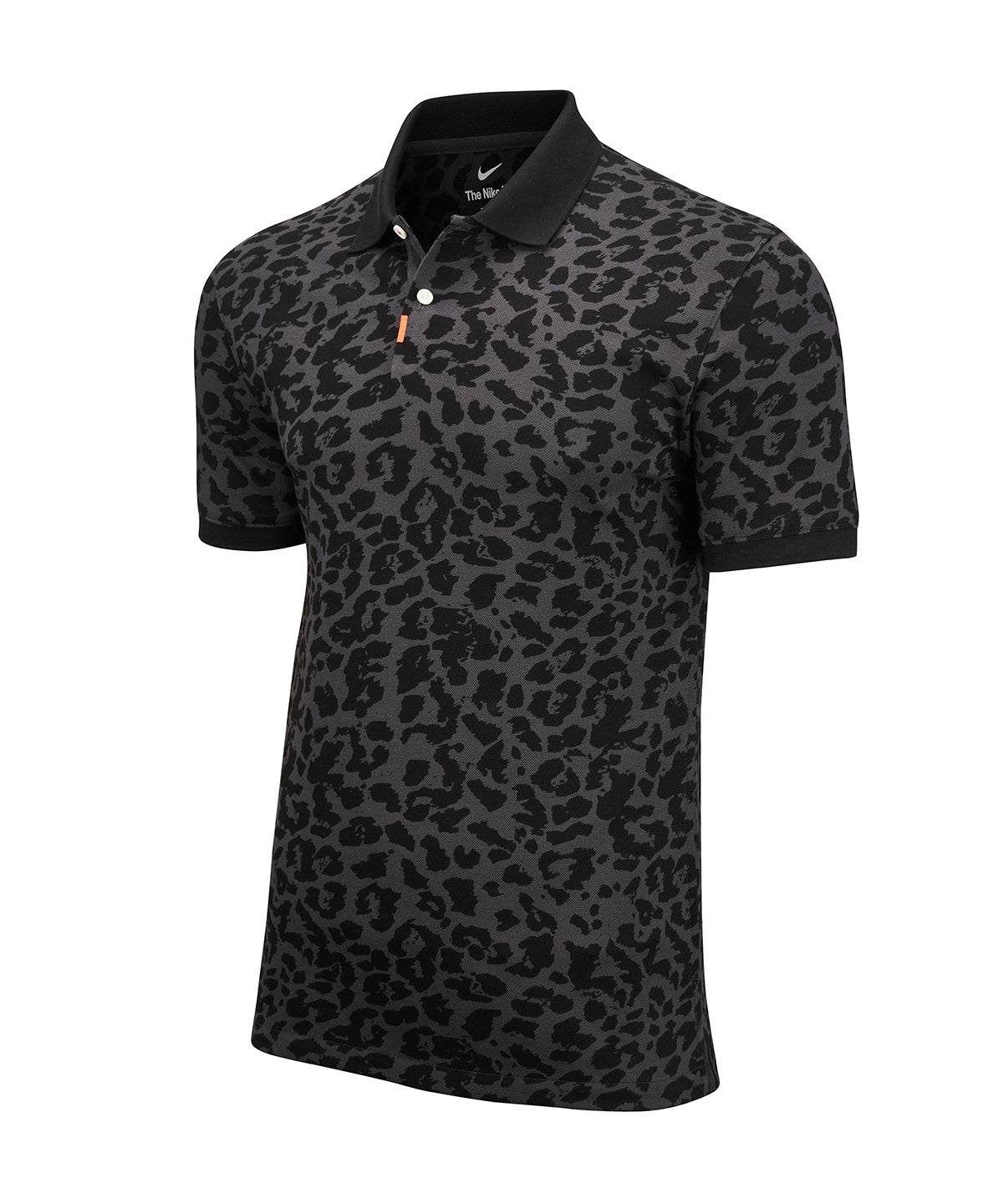 Smoke Grey/Black - Nike polo golf primal print slim - GarmentEmbroidery
