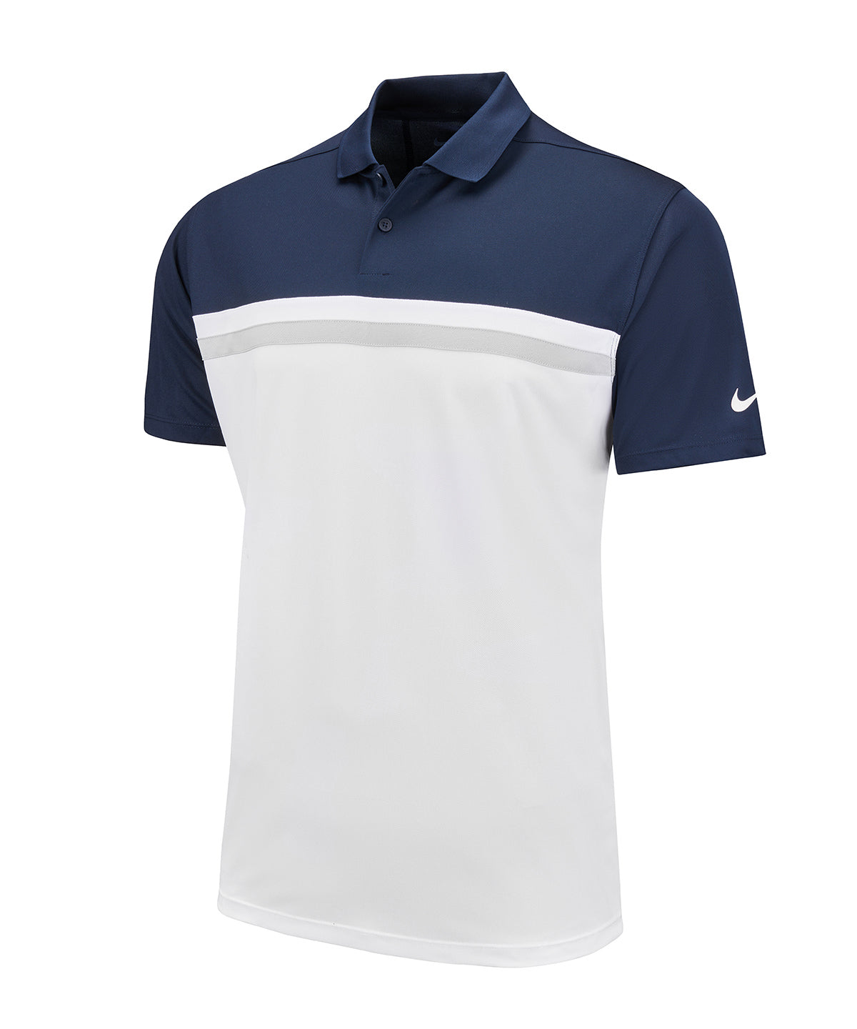 Obsidian/White/Light Smoke Grey/White - Nike Victory colour block polo - GarmentEmbroidery