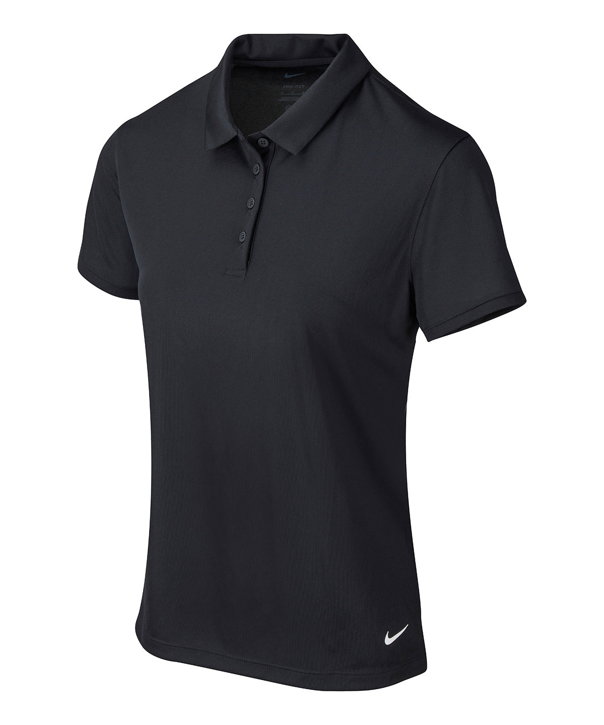 Black/White - Women’s Nike victory solid polo - GarmentEmbroidery