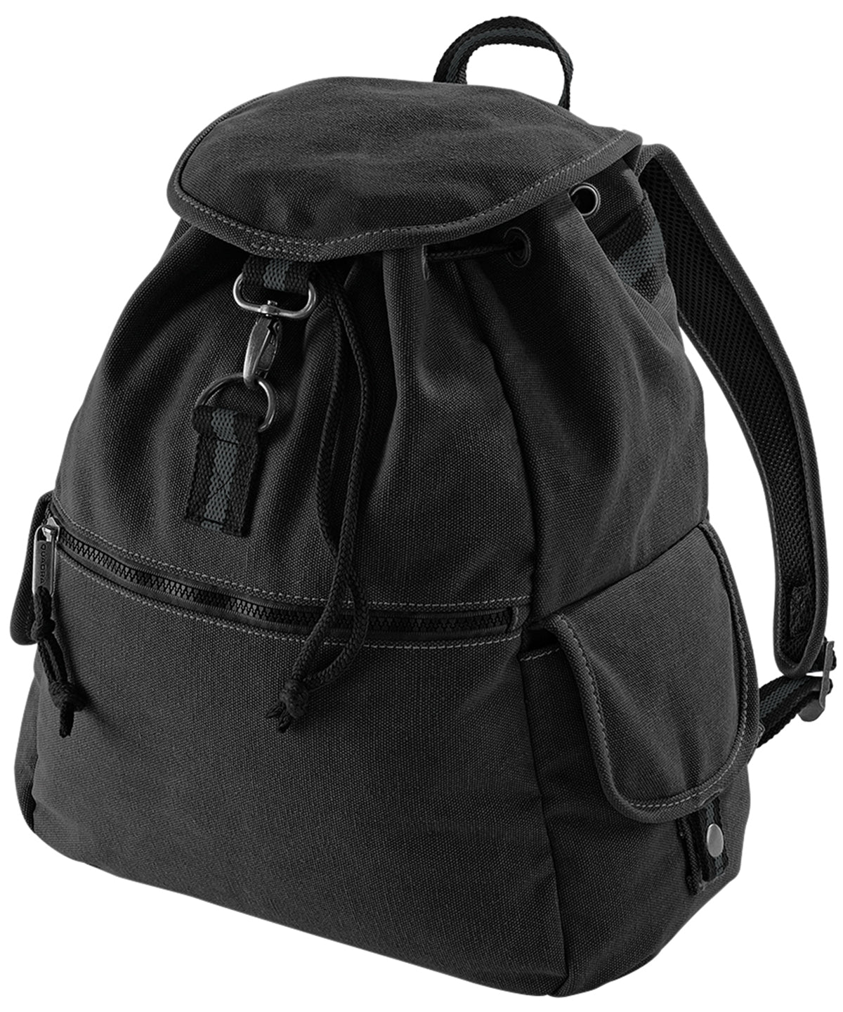Vintage Black - Vintage canvas backpack - GarmentEmbroidery