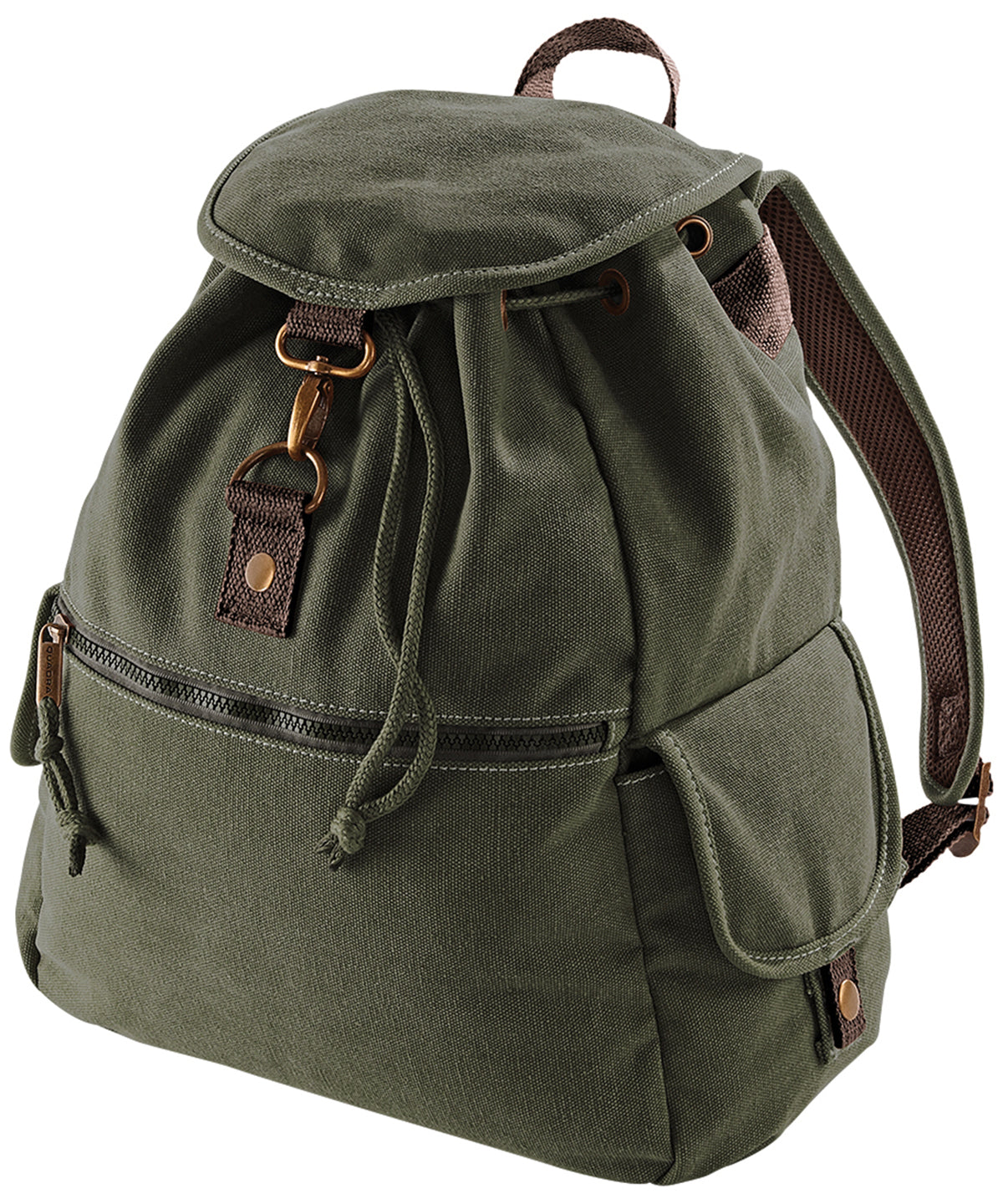 Vintage Military Green - Vintage canvas backpack - GarmentEmbroidery