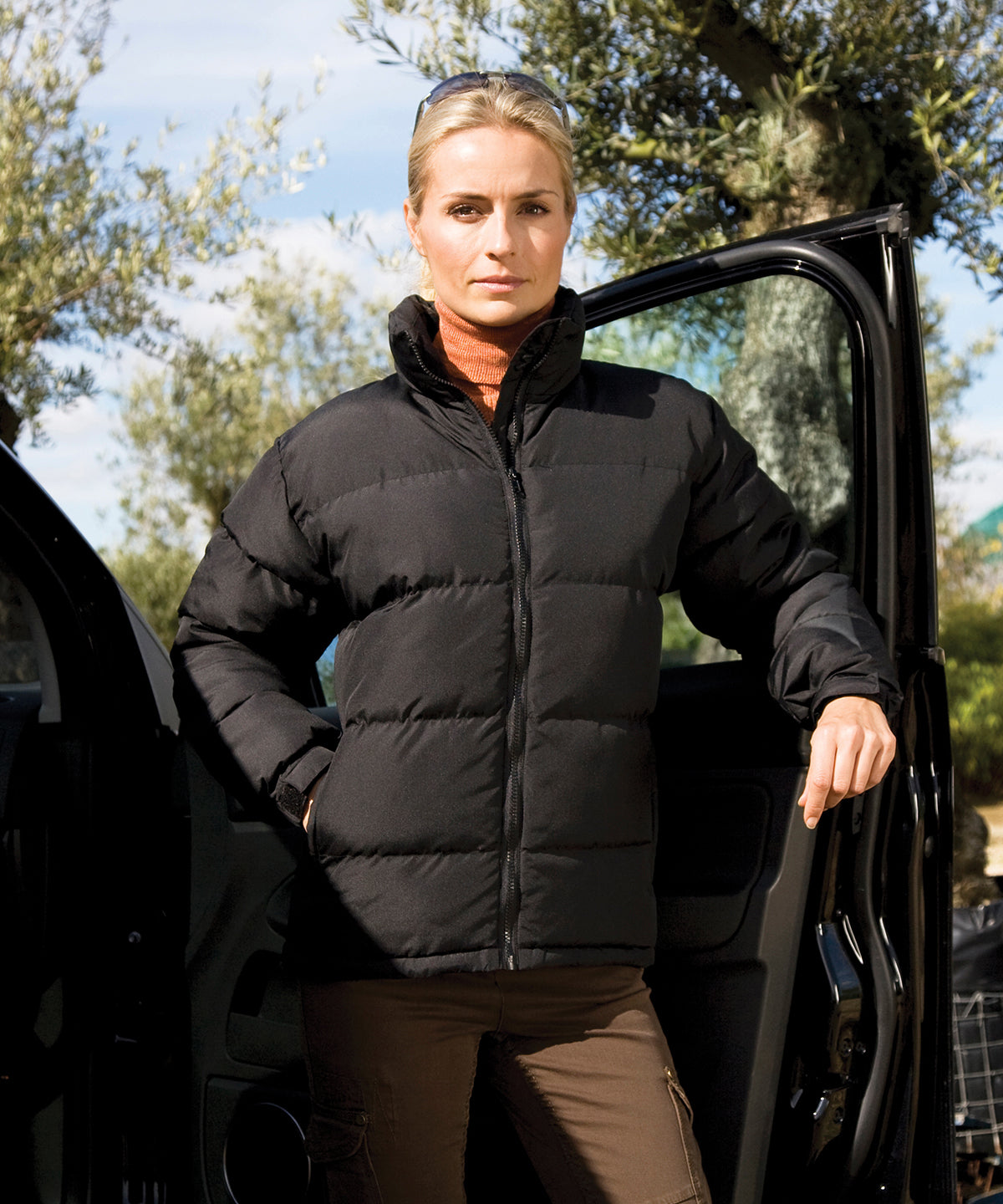 Navy - Women's Holkham down-feel jacket - GarmentEmbroidery