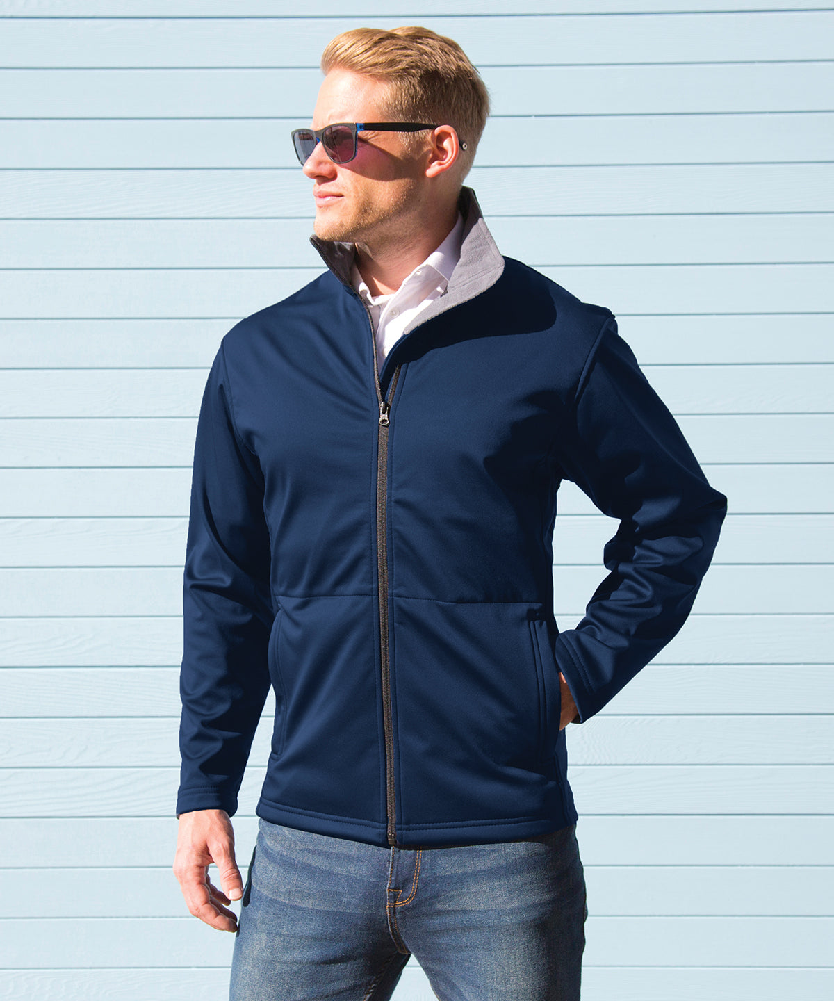 Red - Core softshell jacket - GarmentEmbroidery