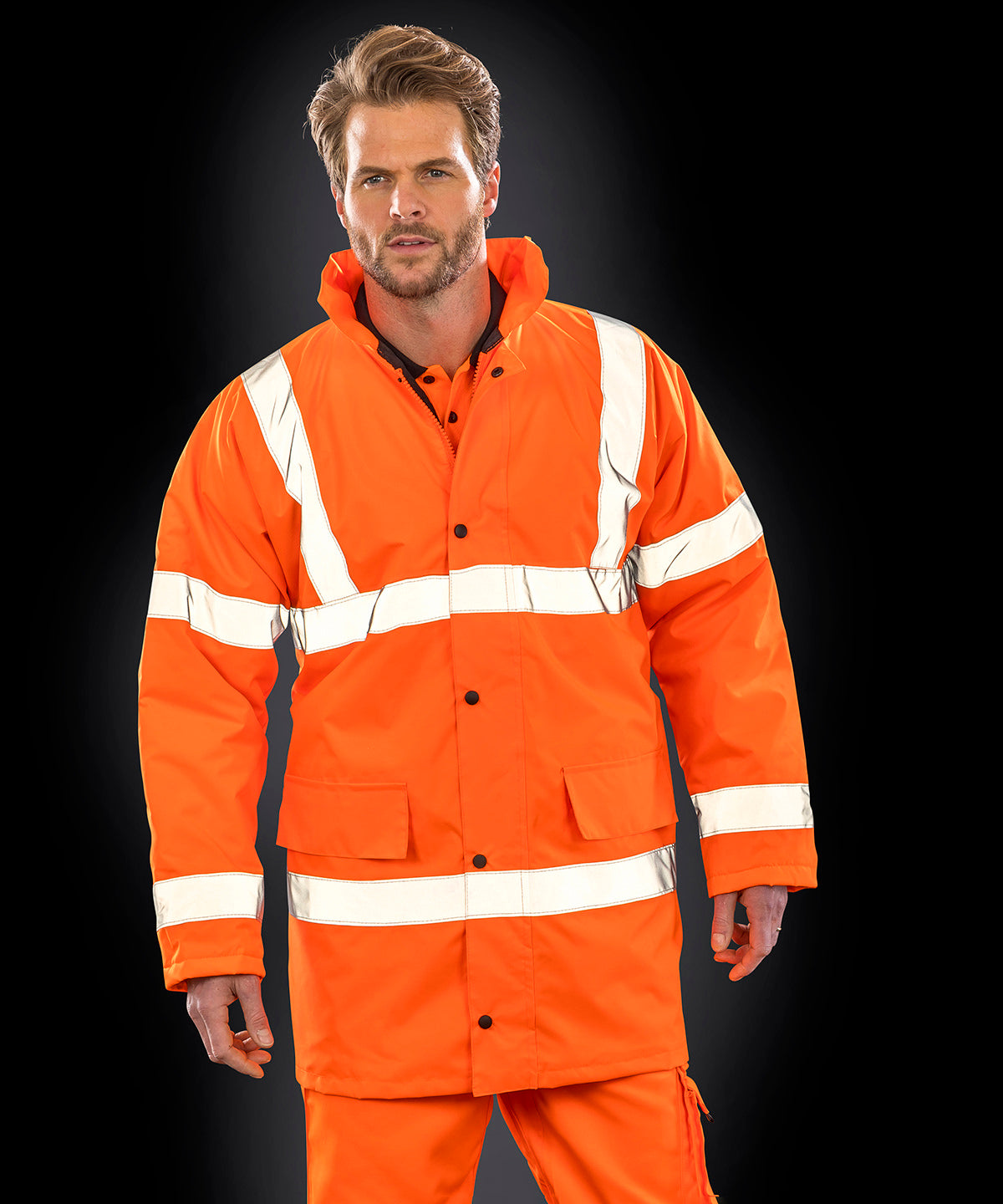 Hi-Viz Yellow - Core safety high-viz coat - GarmentEmbroidery