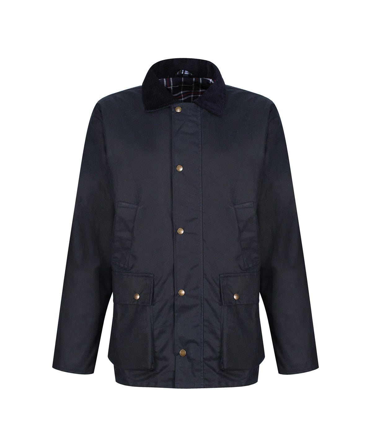 Navy - Banbury wax jacket - GarmentEmbroidery
