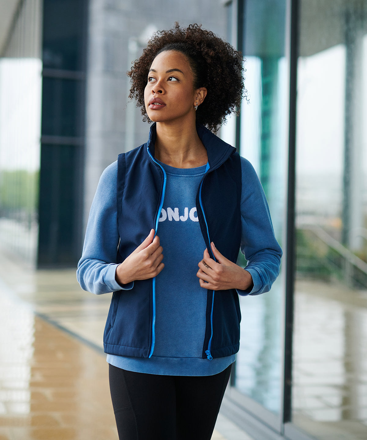 Black/Black - Women's Ablaze printable softshell bodywarmer - GarmentEmbroidery