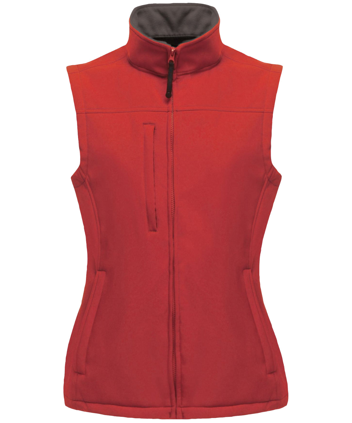 Classic Red/Seal Grey - Women's Flux softshell bodywarmer - GarmentEmbroidery