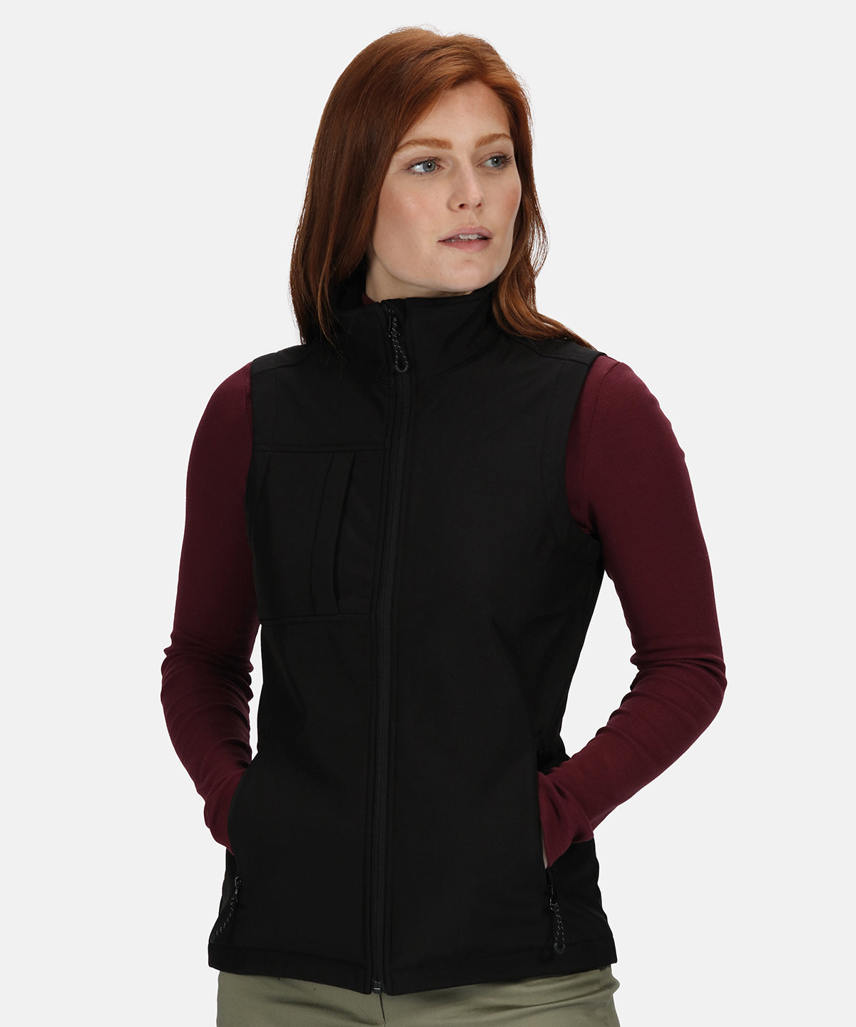 Black/Black - Women's Octagon 3-layer bodywarmer - GarmentEmbroidery