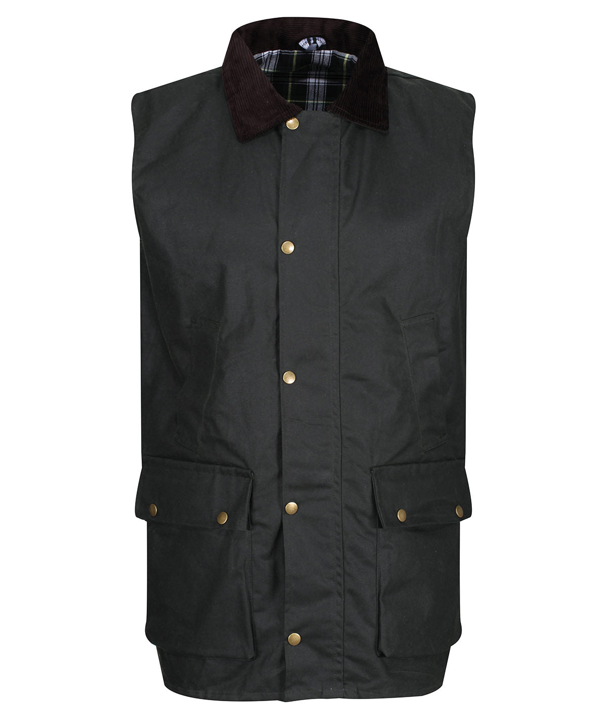 Dark Khaki - Banbury wax bodywarmer - GarmentEmbroidery