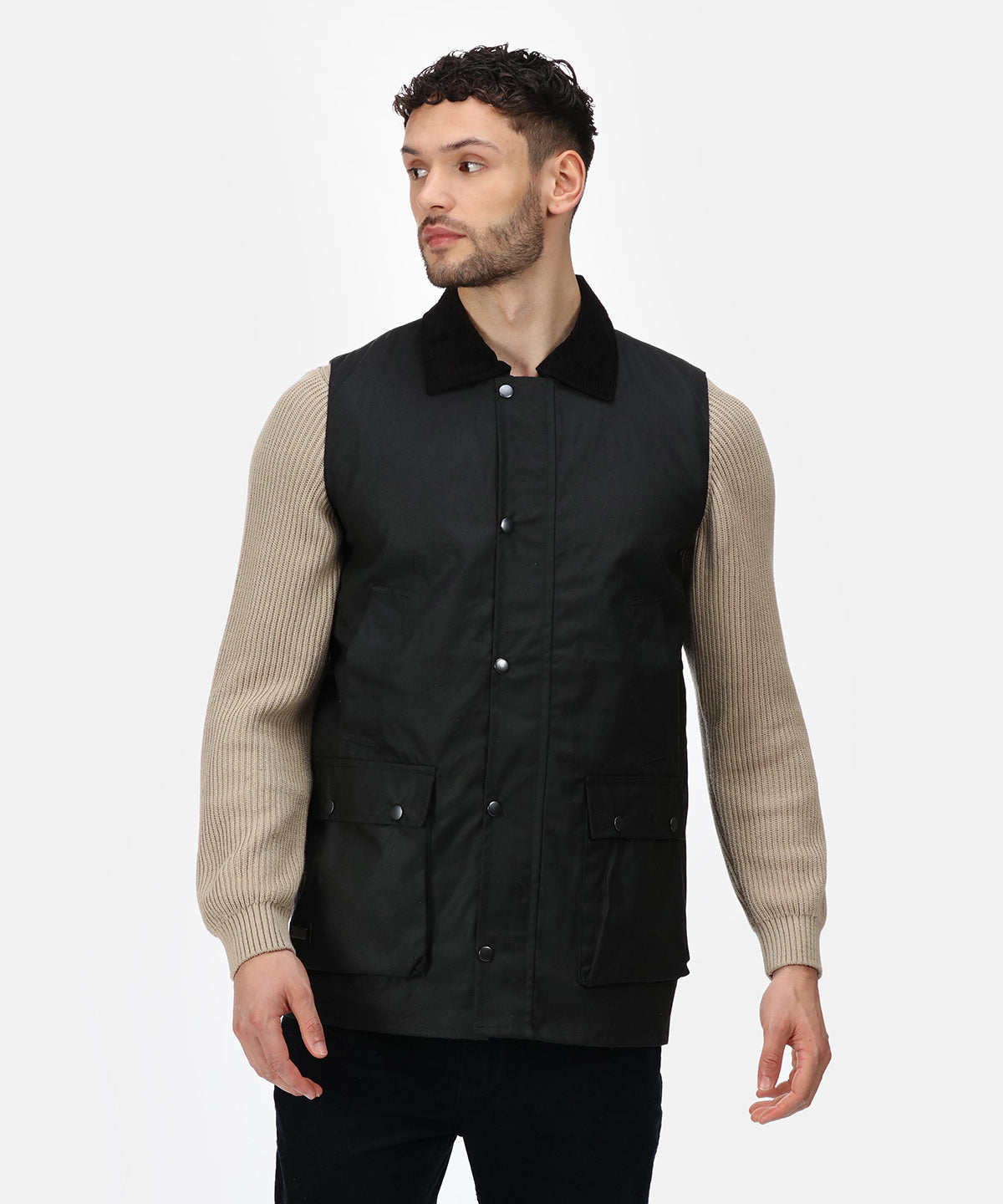 Dark Khaki - Banbury wax bodywarmer - GarmentEmbroidery