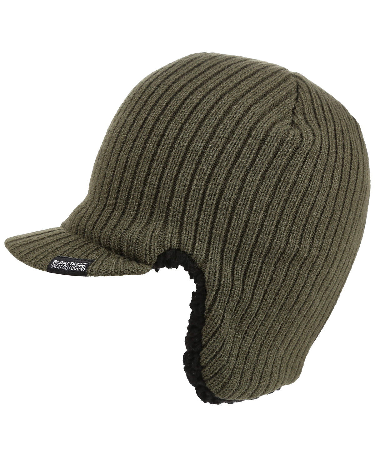 Dark Khaki - Anvil peaked cap - GarmentEmbroidery