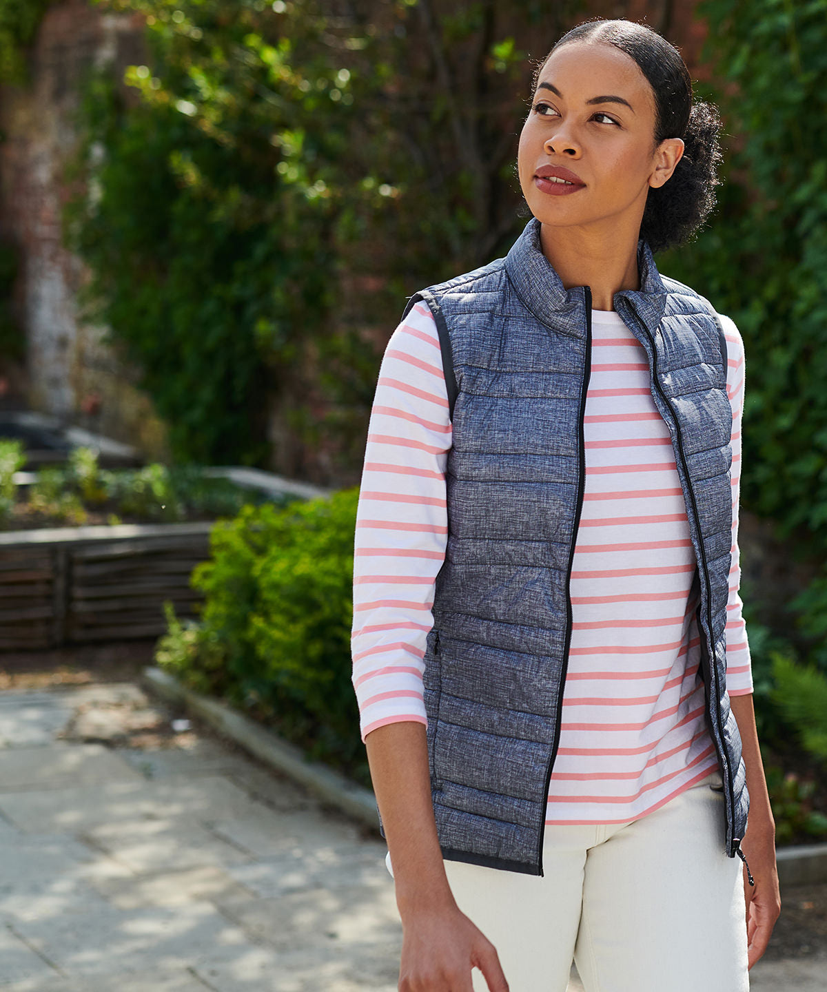 Navy/French Blue - Women's Firedown down-touch bodywarmer - GarmentEmbroidery
