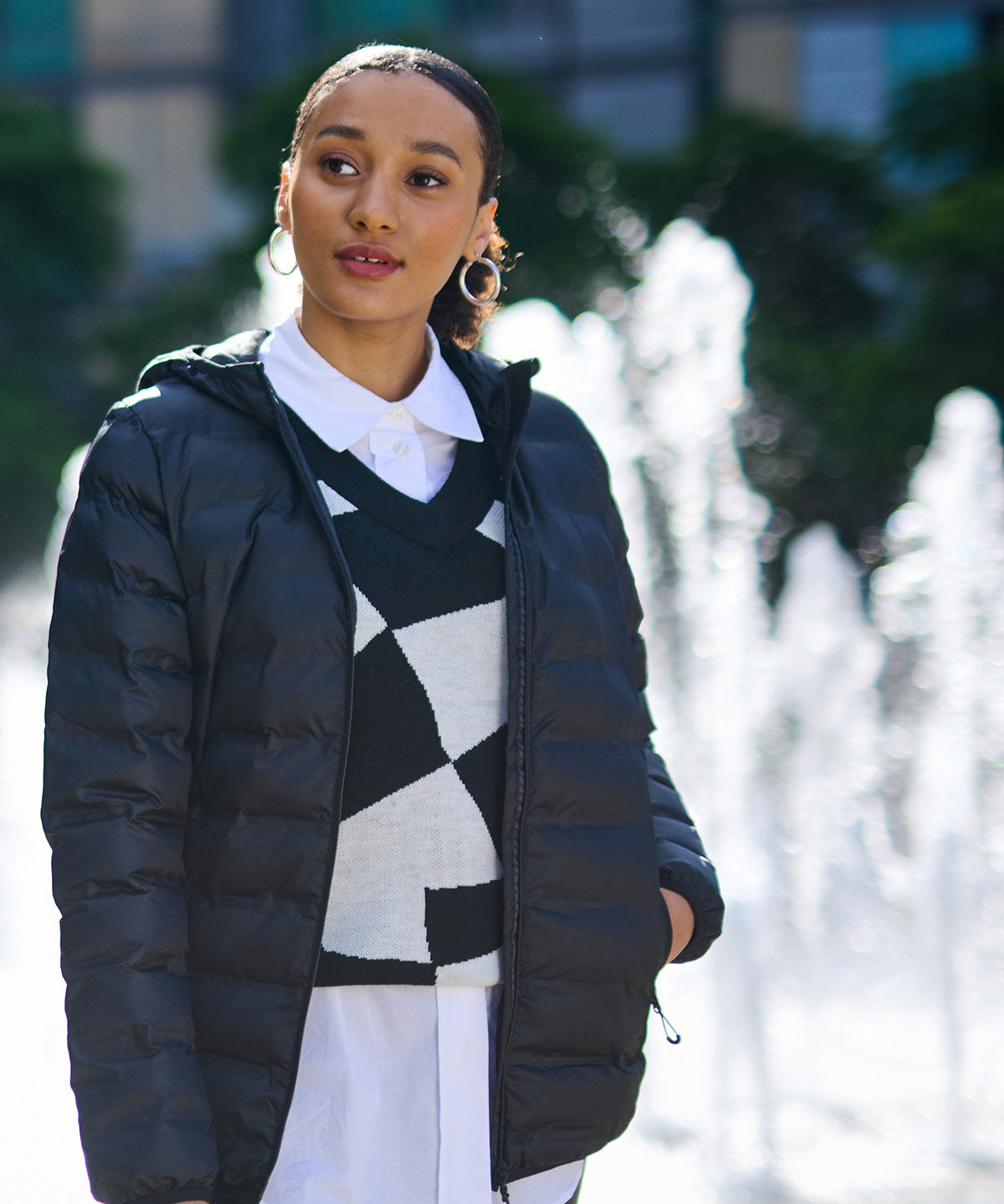 Black - Women's X-Pro Icefall II thermal seamless jacket - GarmentEmbroidery