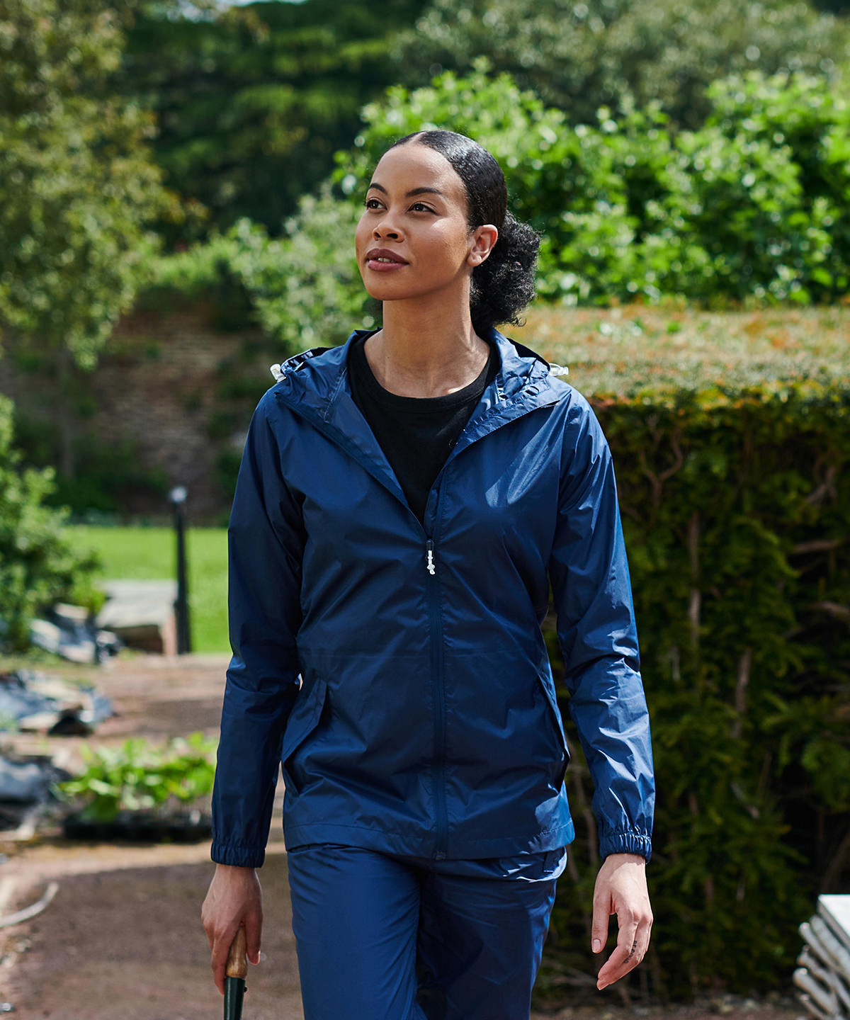 Navy - Women's pro packaway jacket - GarmentEmbroidery