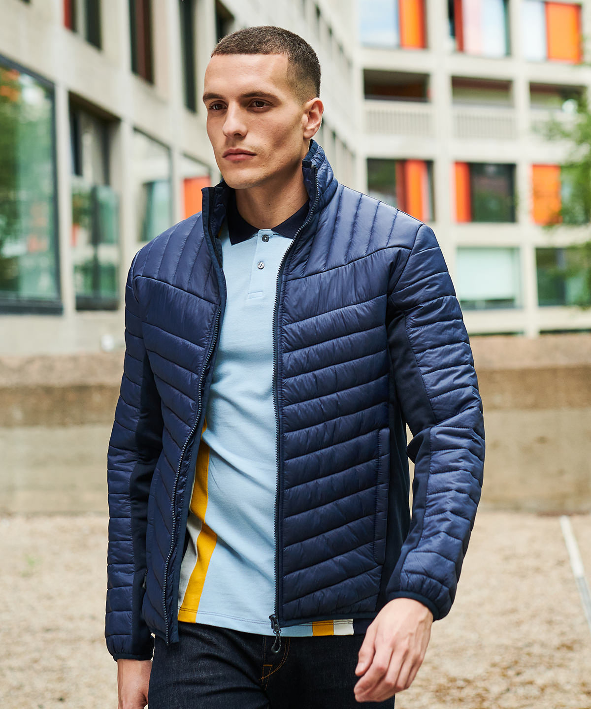 Seal Grey/Black - Tourer hybrid jacket - GarmentEmbroidery