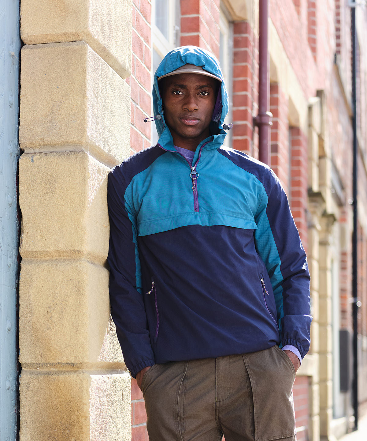 Black/Seal Grey - Vintage overhead anorak - GarmentEmbroidery