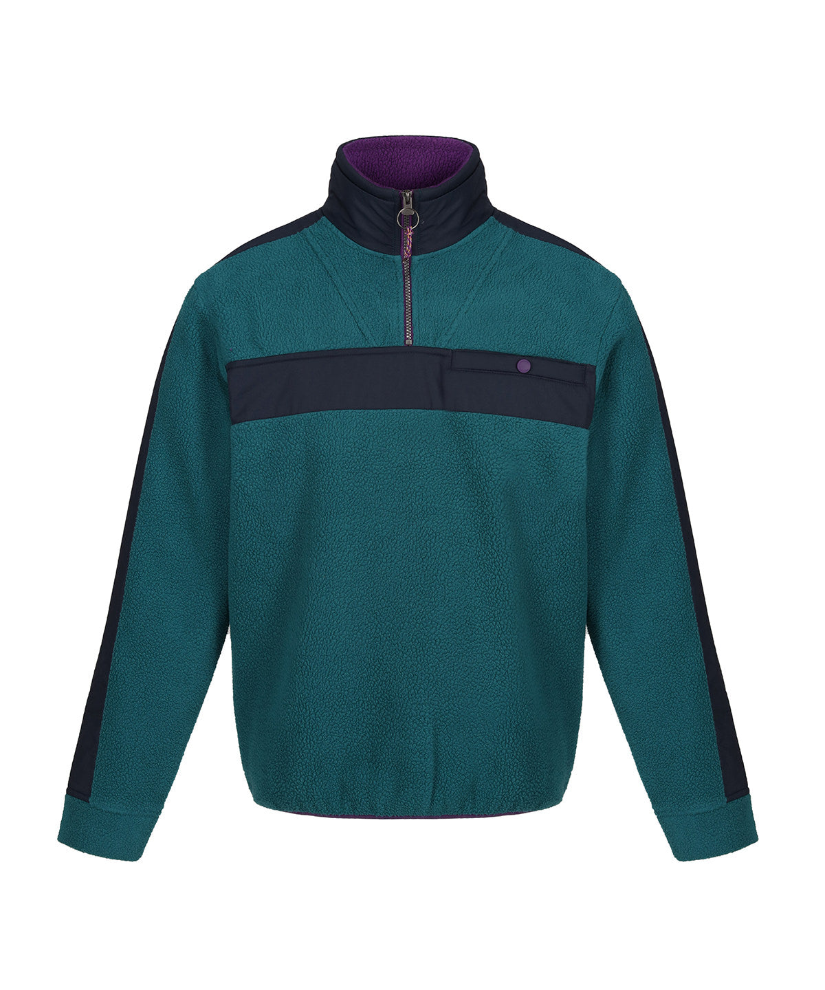 Spruce/Navy - Vintage fleece pullover - GarmentEmbroidery
