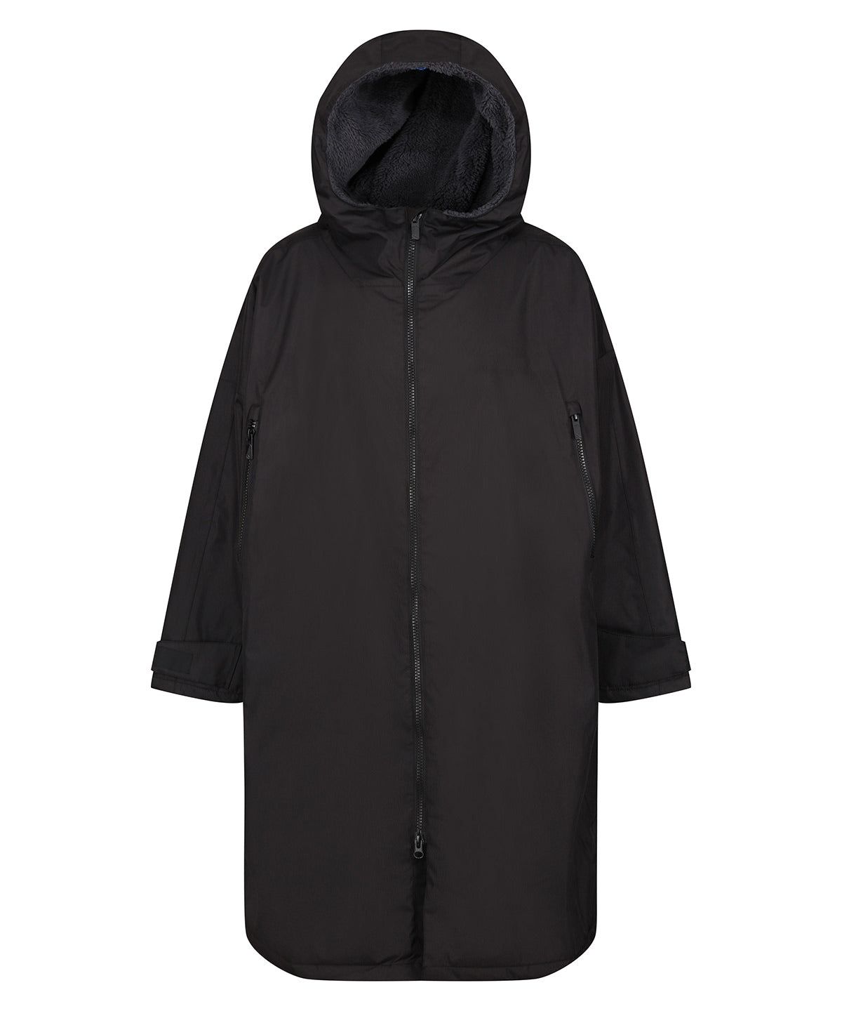 Black/Seal Grey - Pro waterproof changing robe - GarmentEmbroidery