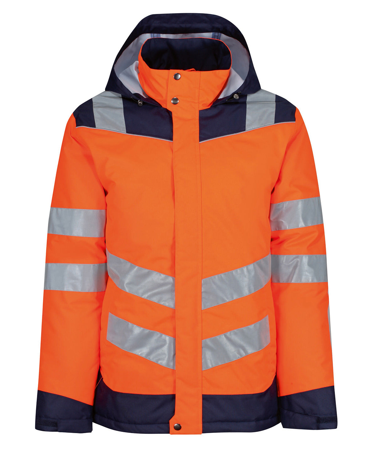 Orange/Navy - Pro hi-vis thermogen heated jacket - GarmentEmbroidery