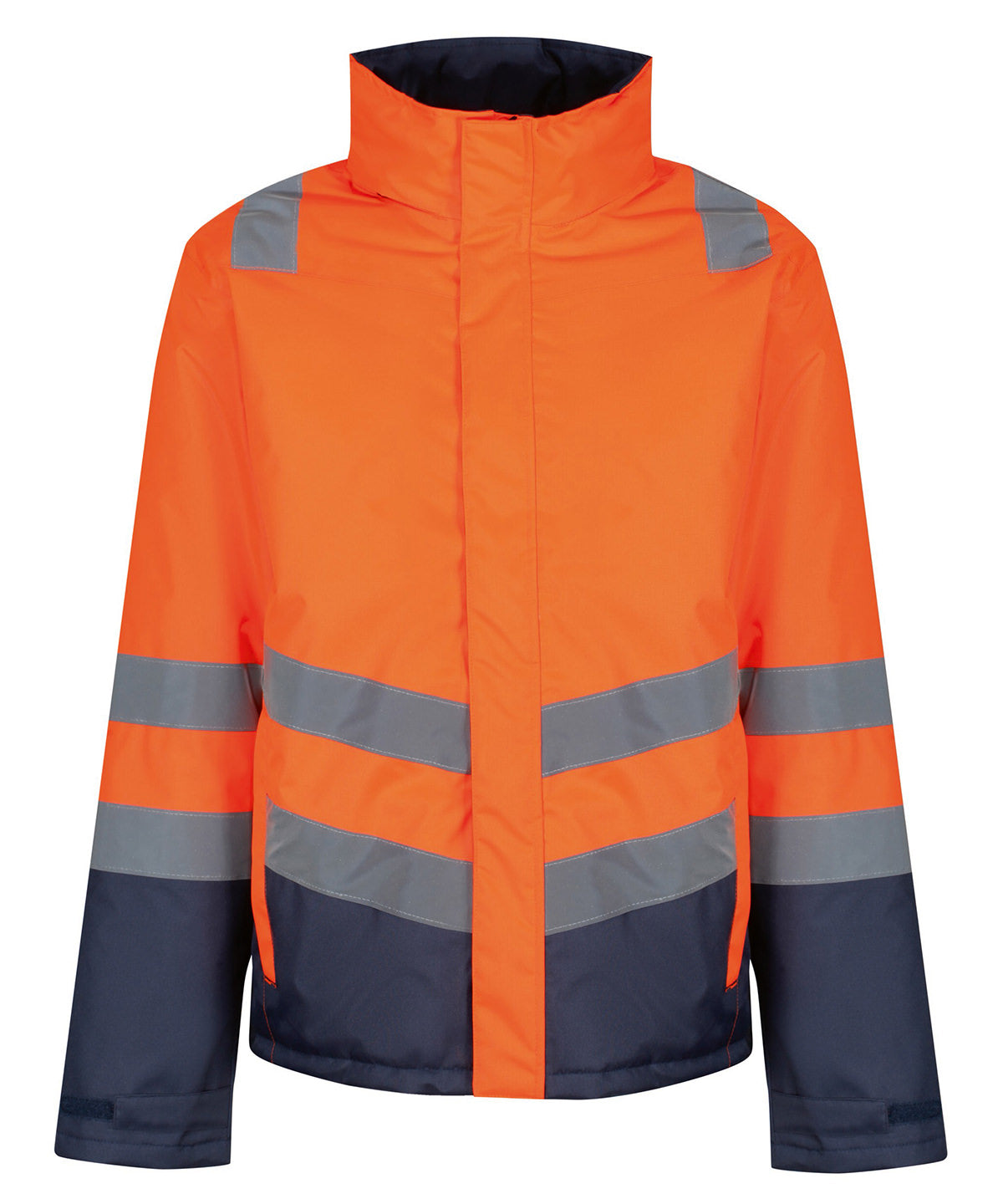Orange/Navy - Pro hi-vis insulated parka - GarmentEmbroidery