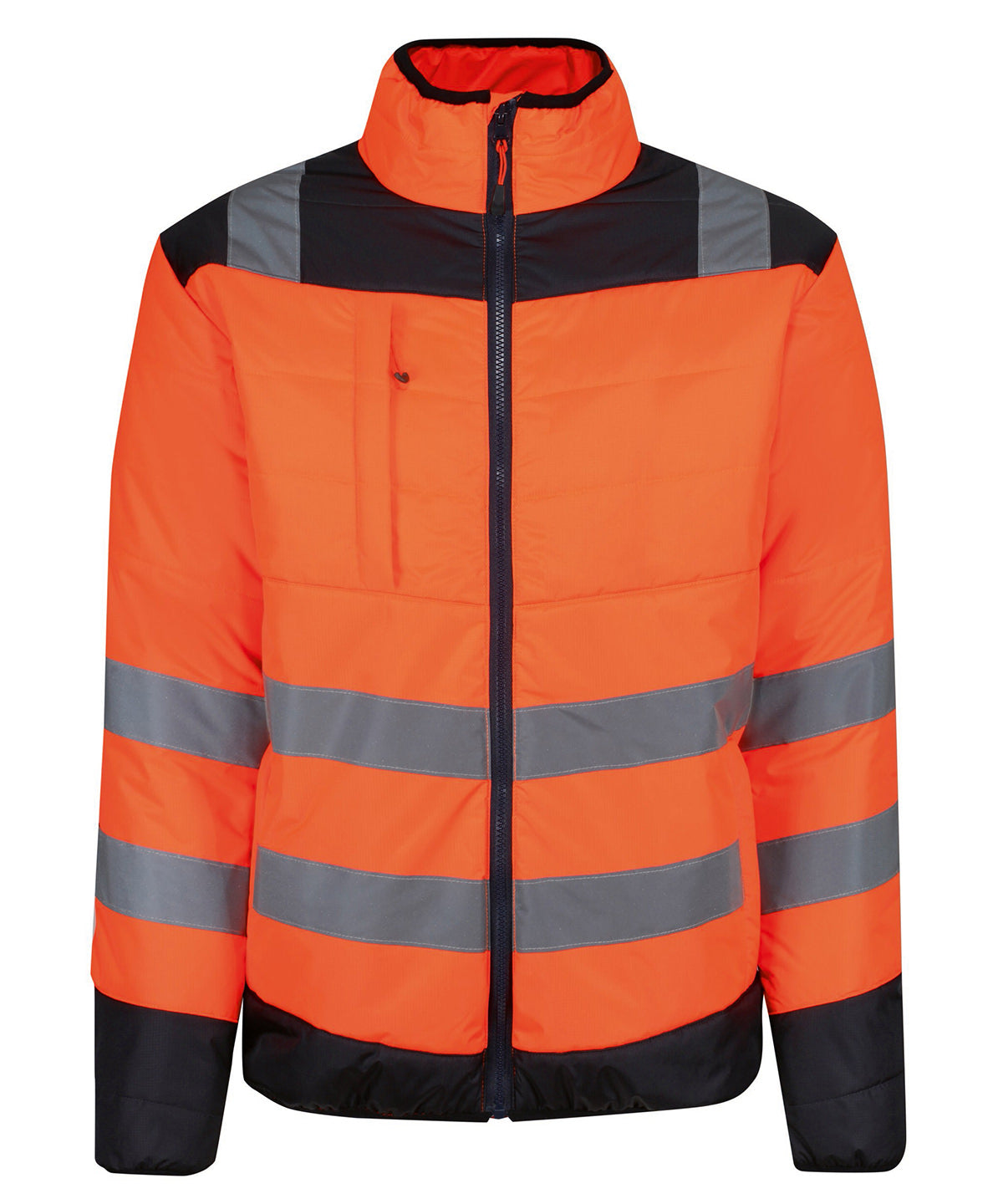 Orange/Navy - Pro hi-vis thermal jacket - GarmentEmbroidery