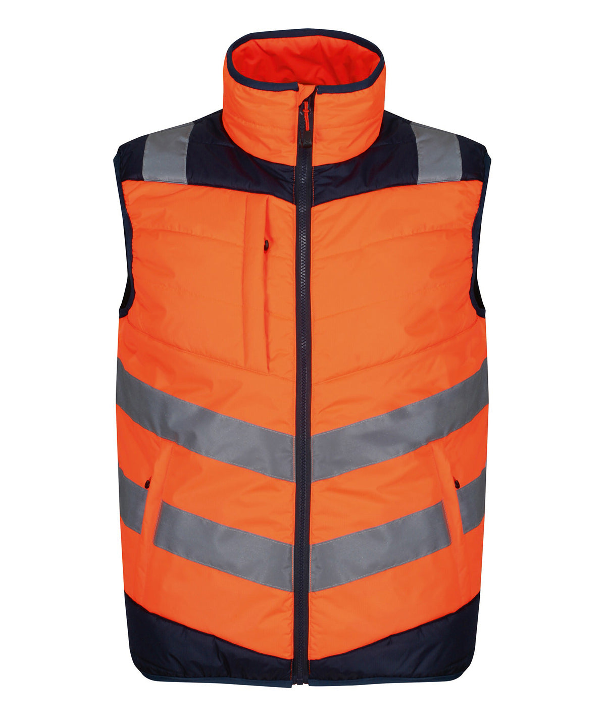 Orange/Navy - Pro hi-vis thermal bodywarmer - GarmentEmbroidery