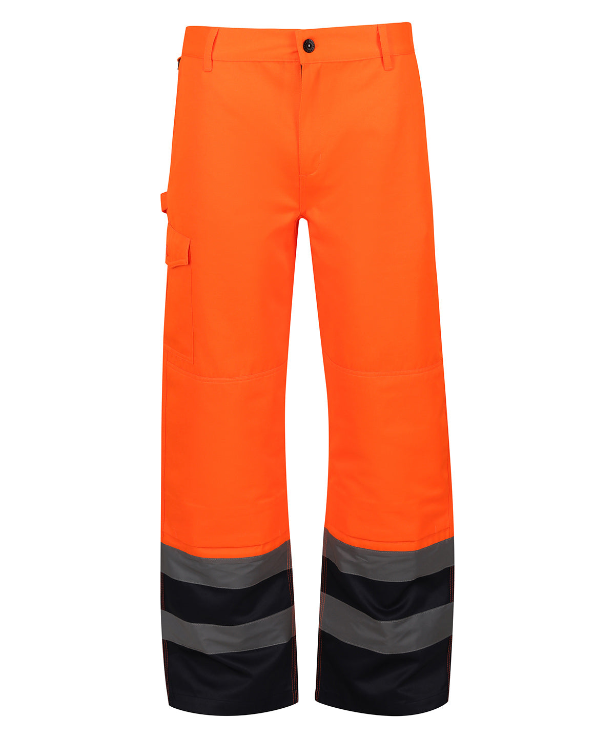Orange/Navy - Pro hi-vis cargo trousers - GarmentEmbroidery