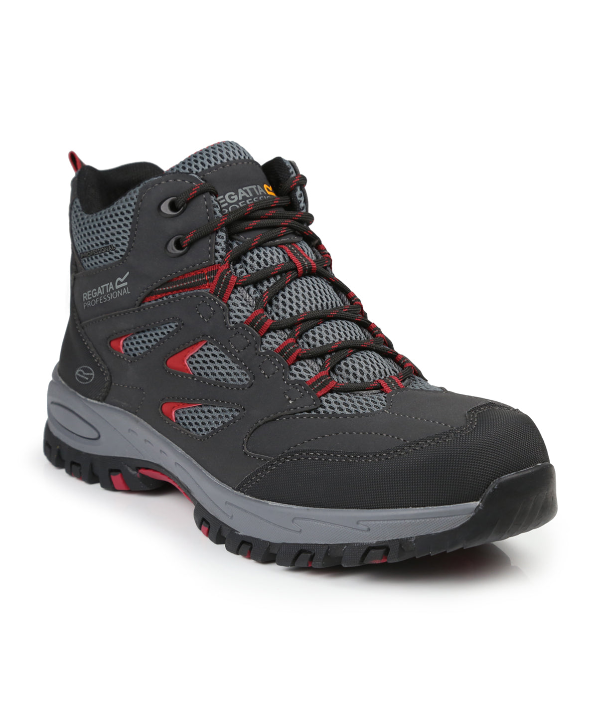 Ash/Rio Red - Mudstone SBP safety hiker boot - GarmentEmbroidery