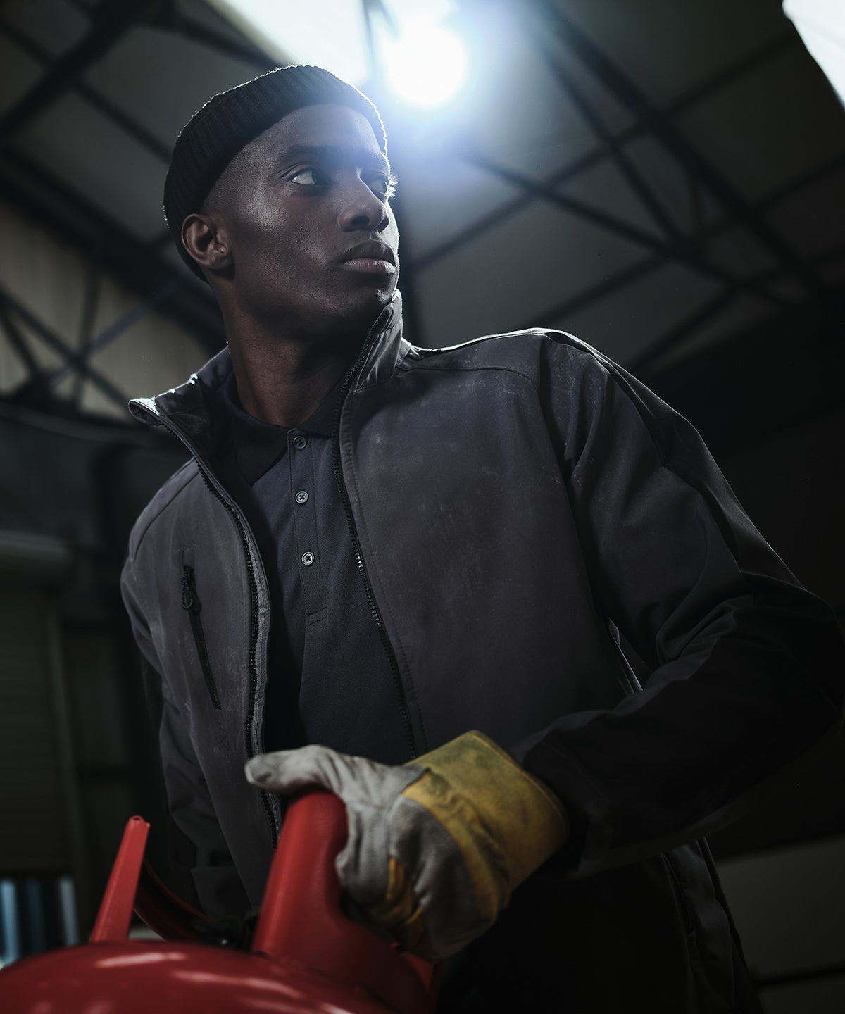 Black/Classic Red - Contrast 3-layer printable softshell - GarmentEmbroidery