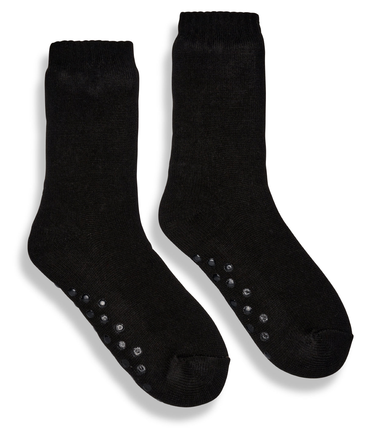 Black - The Ribbon luxury Eskimo-style fleece socks - GarmentEmbroidery