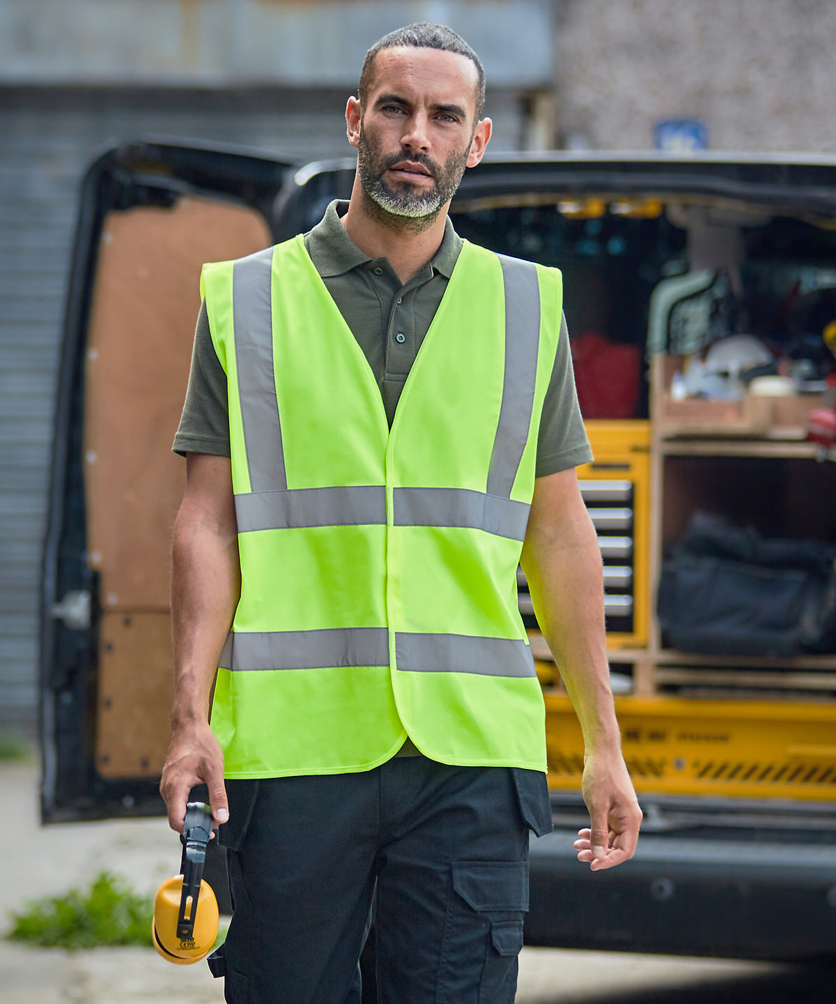 HV Yellow/Lime - Waistcoat - GarmentEmbroidery