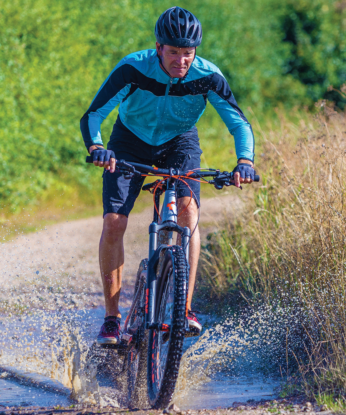 White/Black - Spiro bikewear long sleeve performance top - GarmentEmbroidery