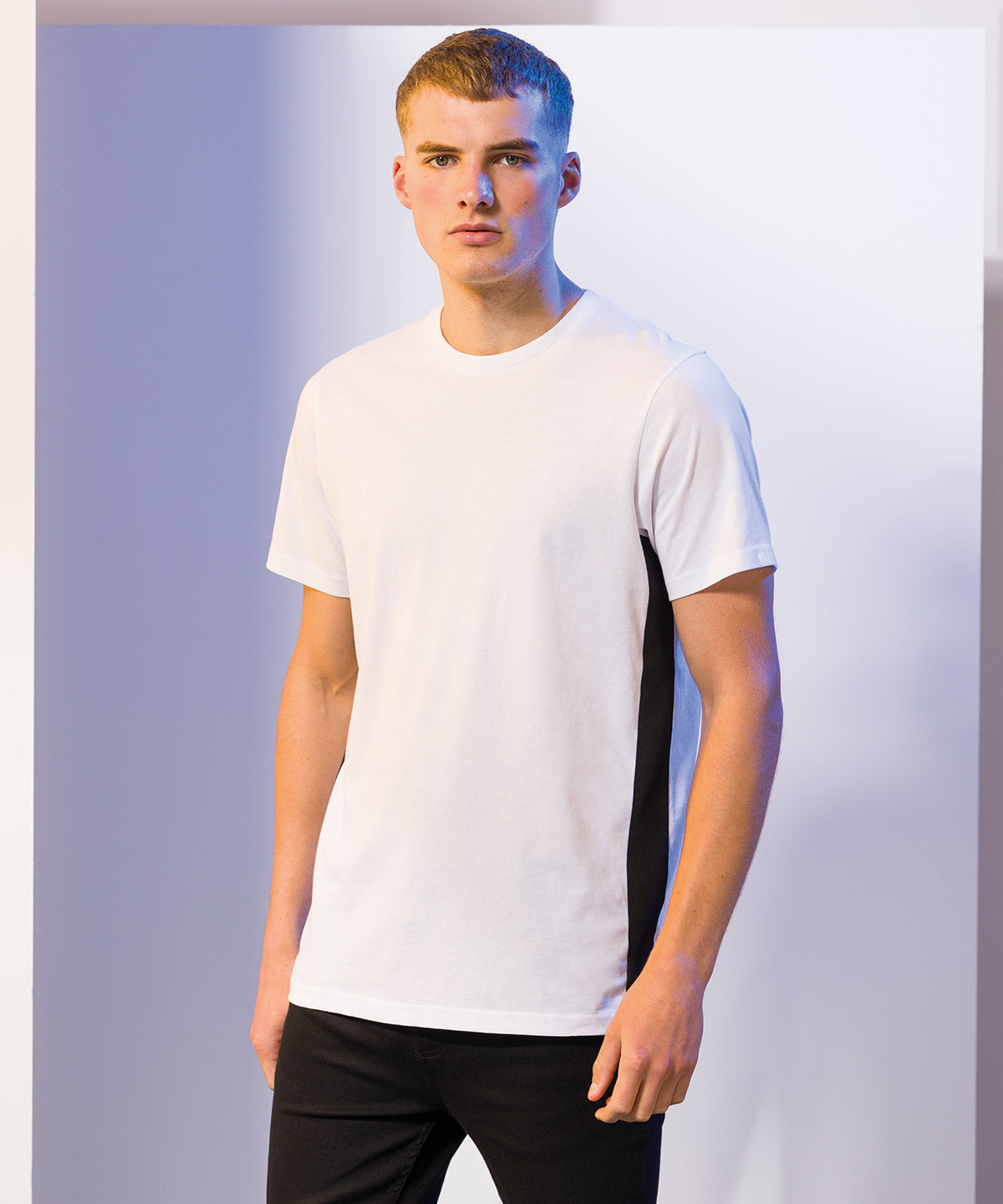 Black/White - Unisex contrast T - GarmentEmbroidery