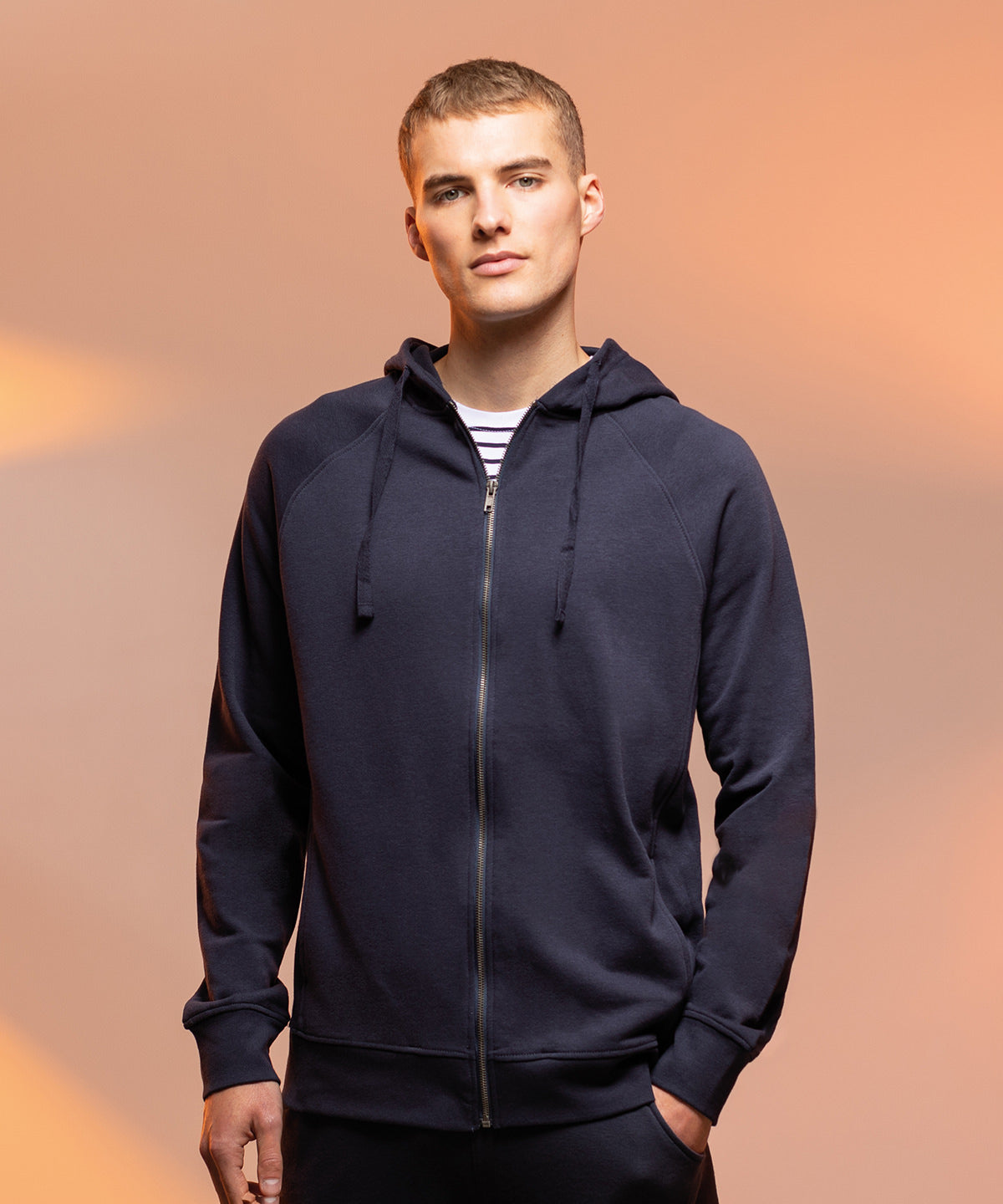 Black - Unisex slim-fit zip-through hoodie - GarmentEmbroidery