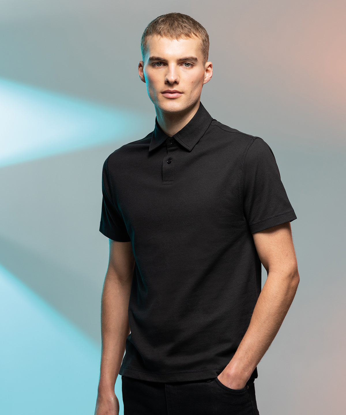 White - Short sleeve stretch polo - GarmentEmbroidery