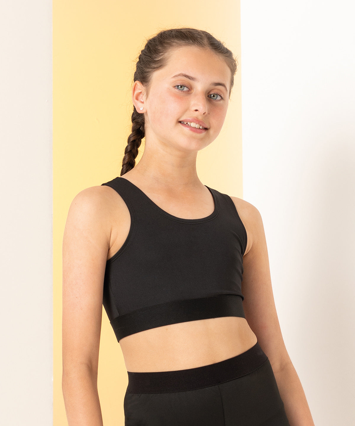 White/White - Kids fashion crop top - GarmentEmbroidery