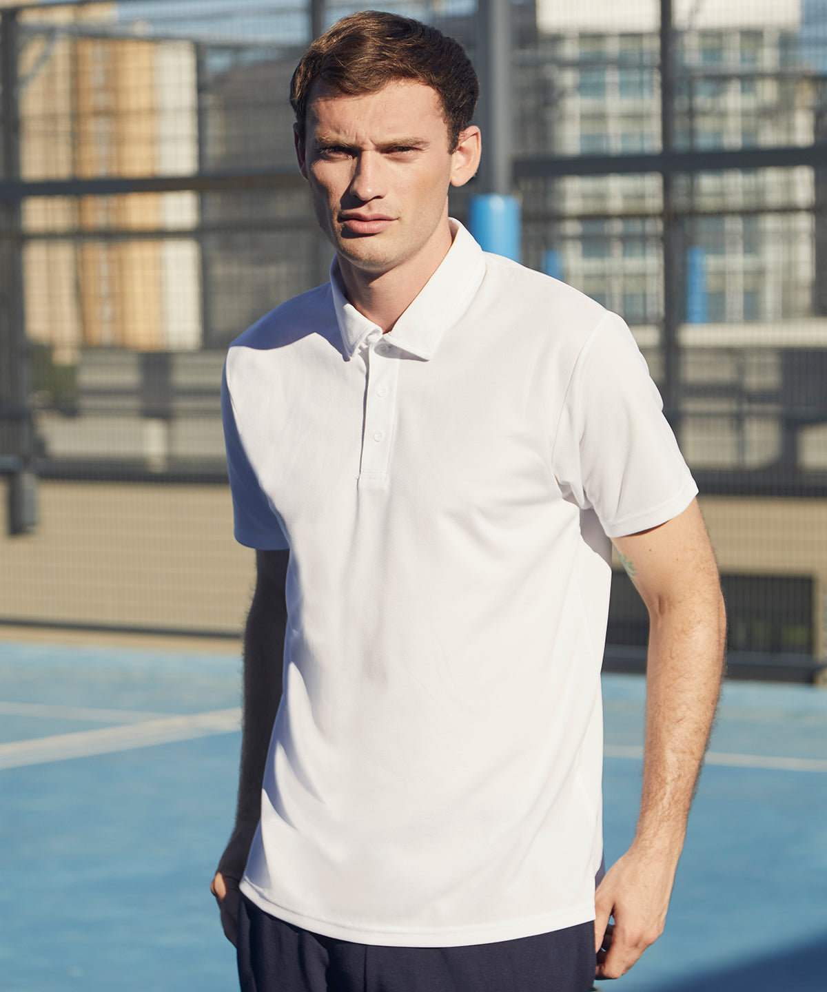 White - Performance polo - GarmentEmbroidery