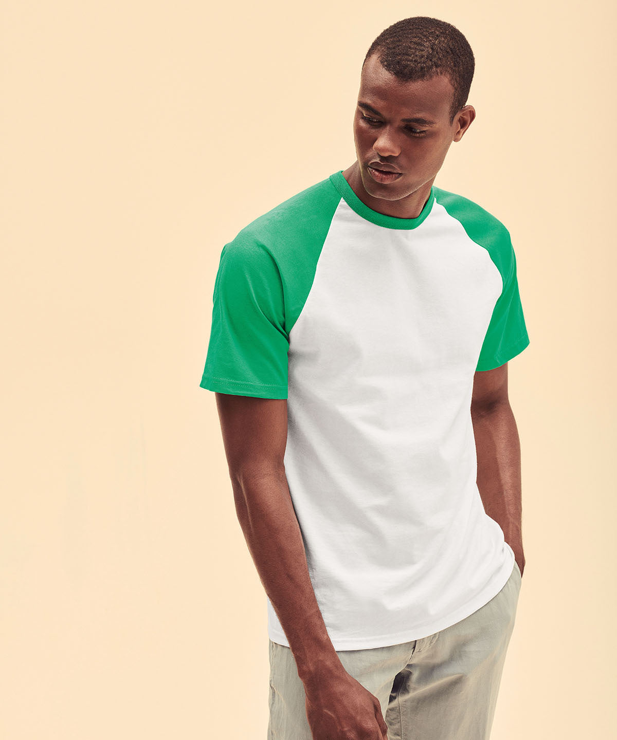 Sunflower/Kelly* - Short sleeve baseball T - GarmentEmbroidery